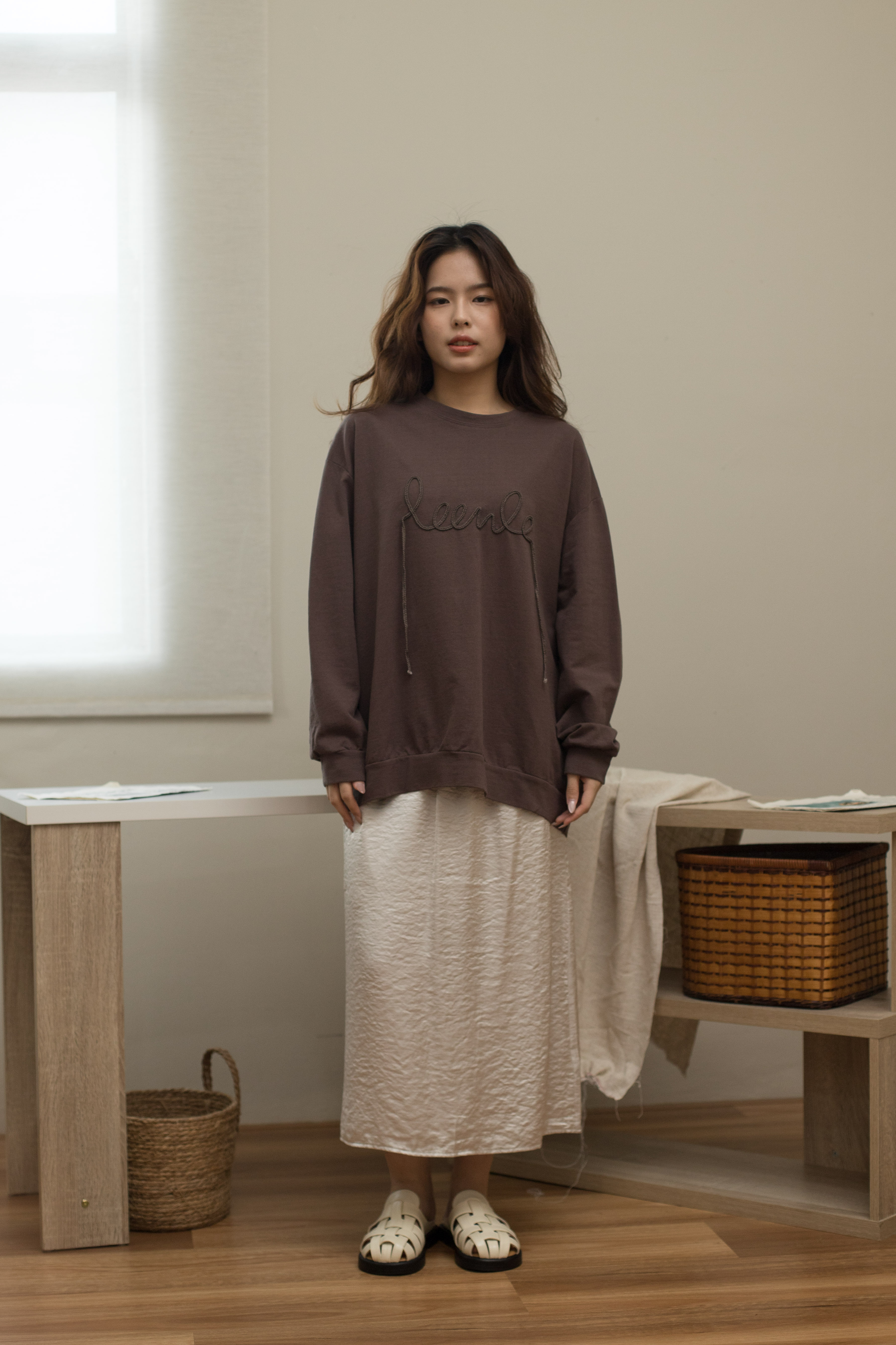 Moay Braid Pullover Brown - 2460TLBRO