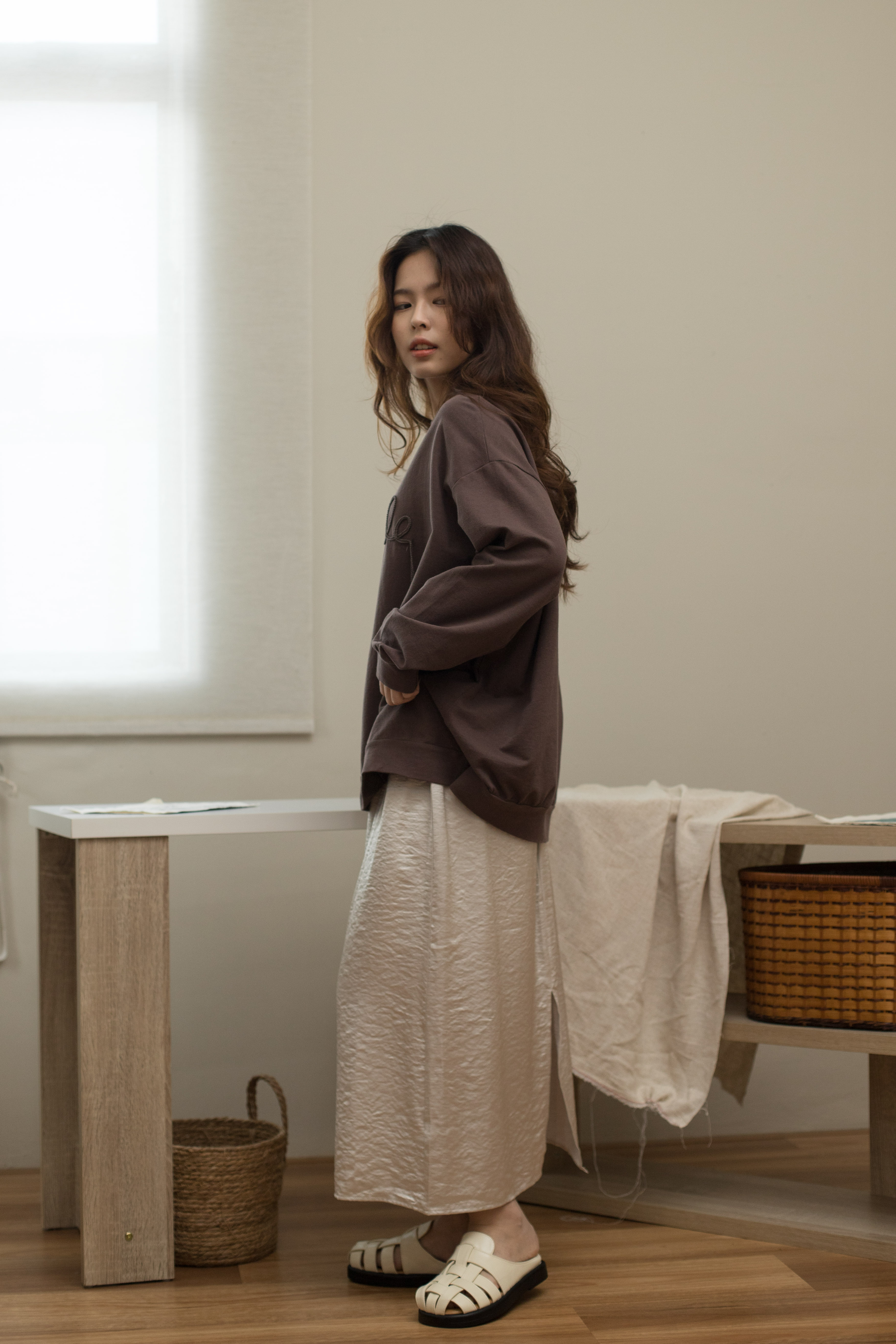 Moay Braid Pullover Brown - 2460TLBRO