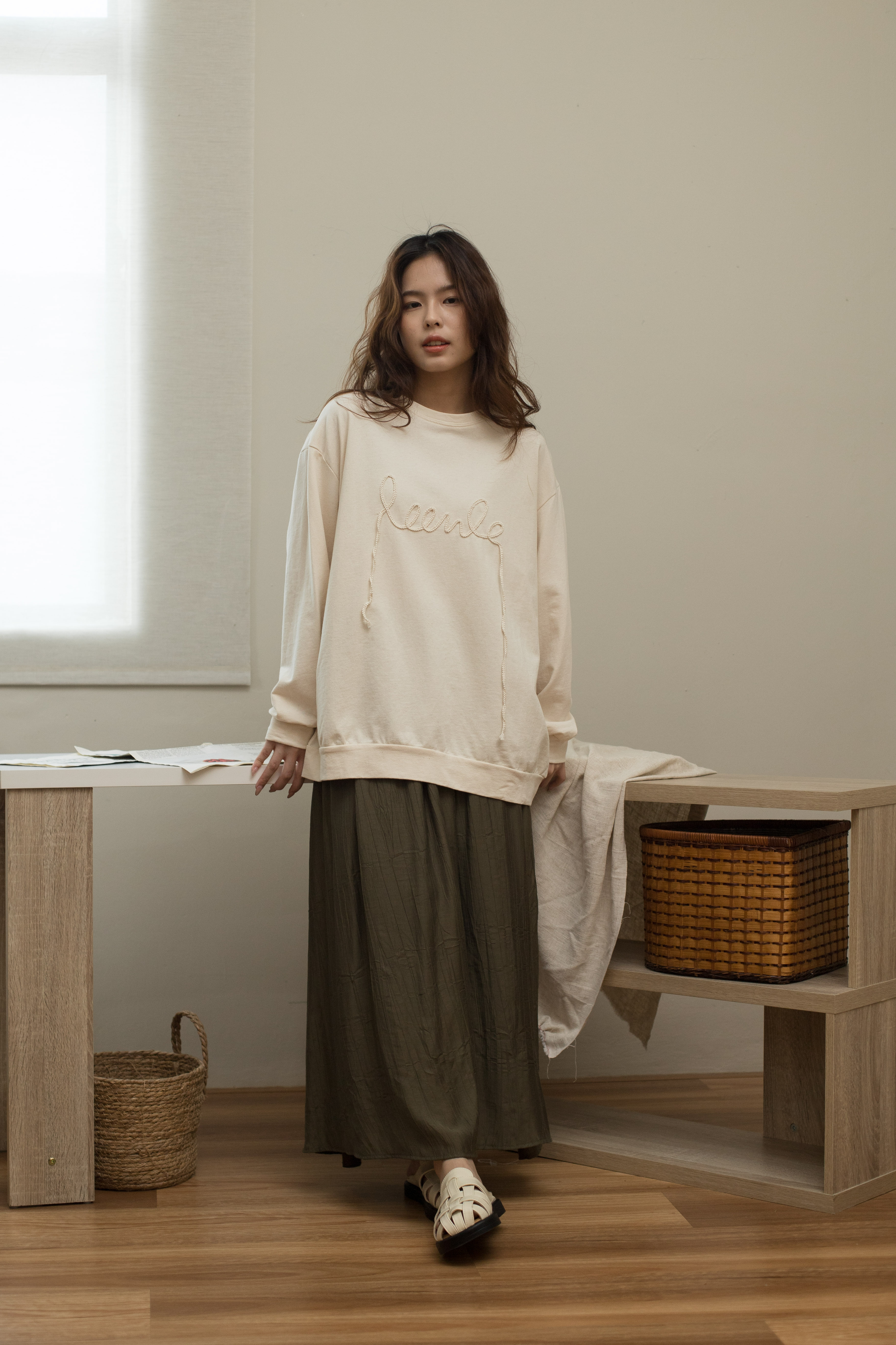 Moay Braid Pullover Beige - 2460TLBEI