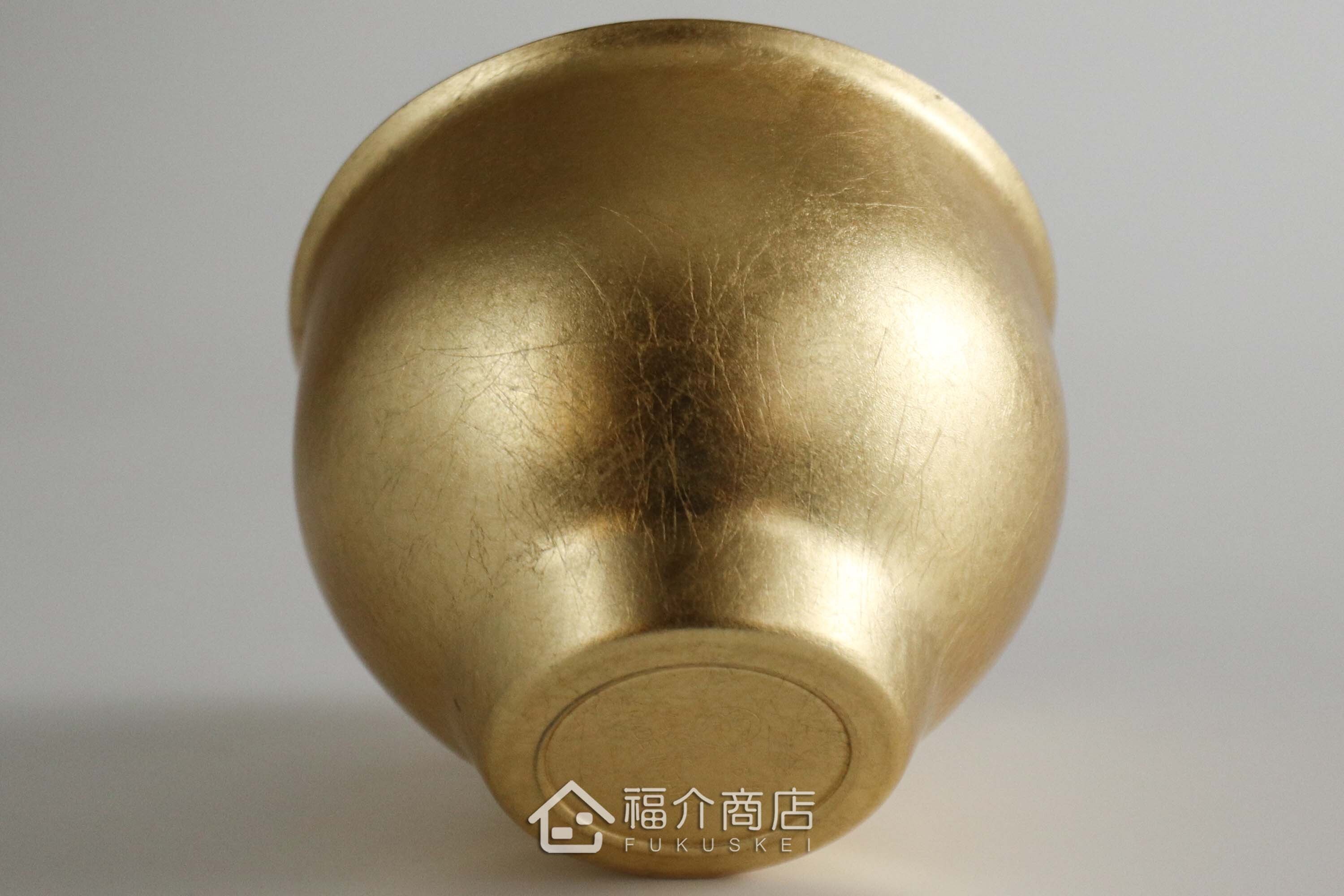 用於盛裝日本清酒用的金箔造型不鏽鋼材質50ml雙層保溫杯