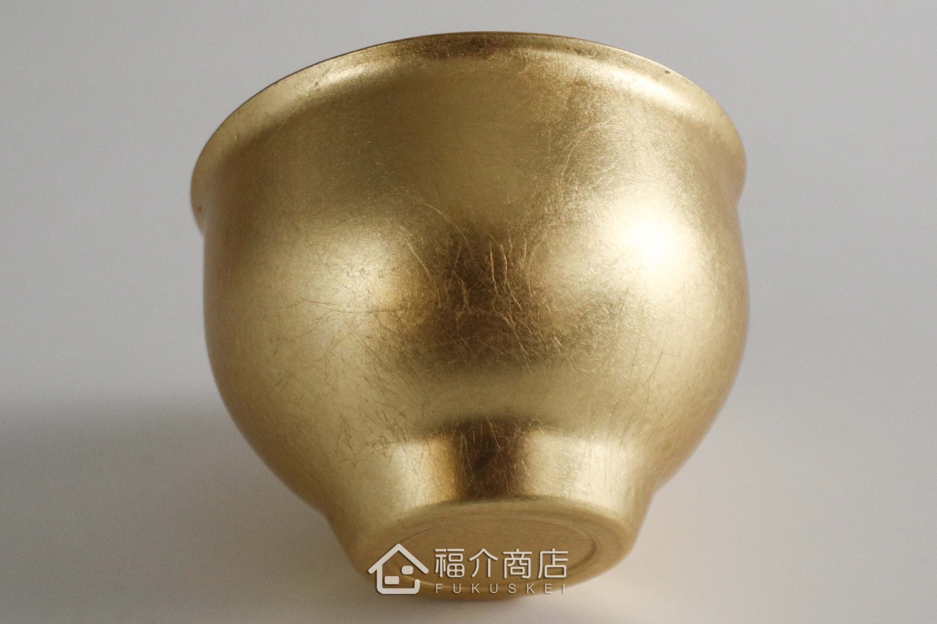 用於盛裝日本清酒用的金箔造型不鏽鋼材質50ml雙層保溫杯