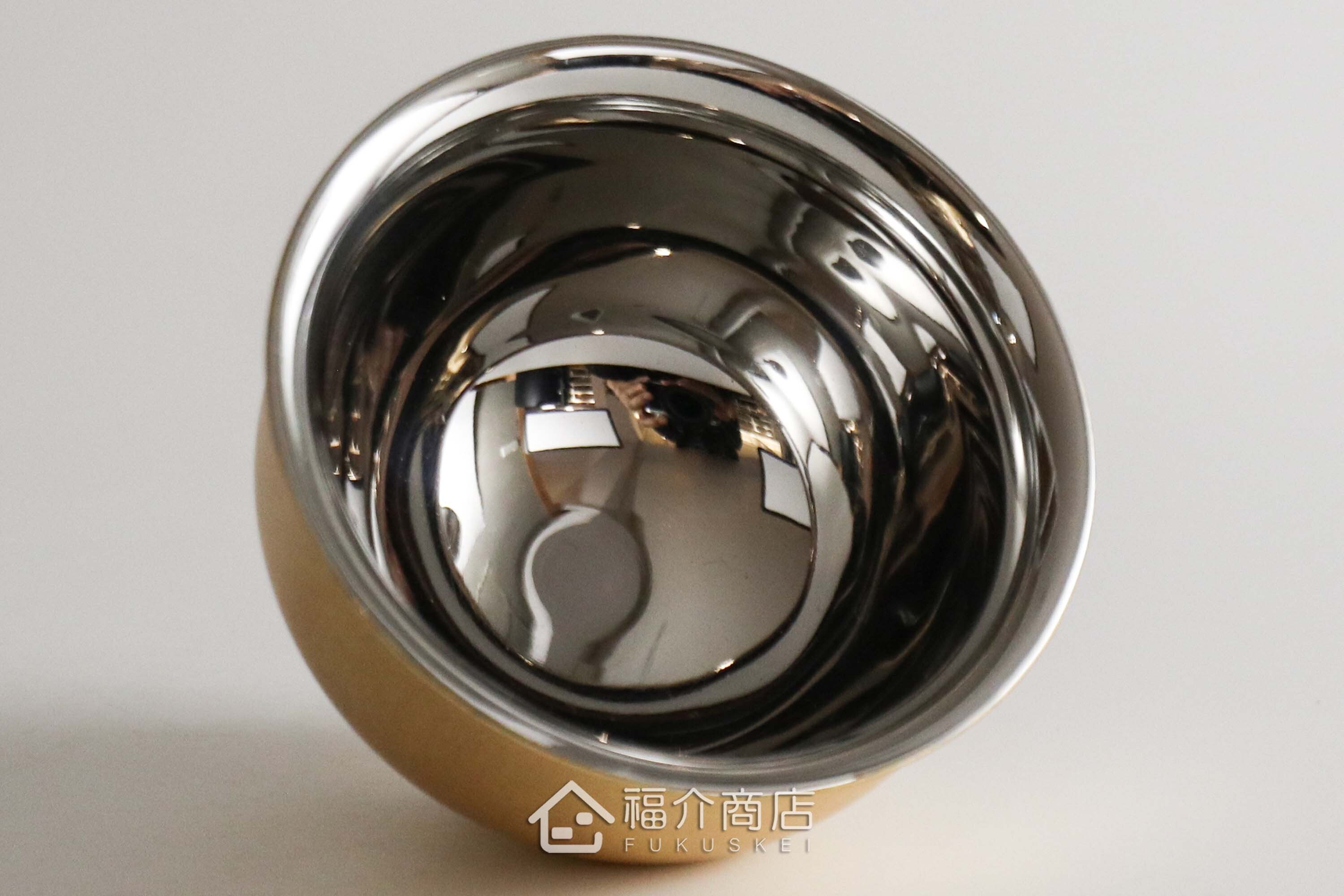 用於盛裝日本清酒用的金箔造型不鏽鋼材質50ml雙層保溫杯