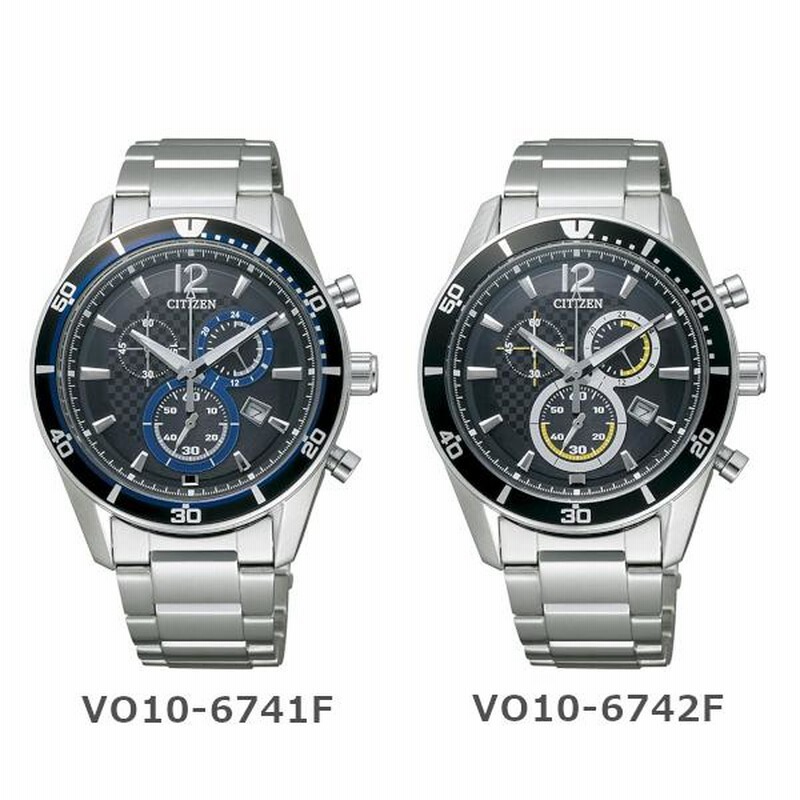 Citizen 星辰 Collection metal Mens Eco Drive Chronograph VO10-6741F , VO10-6742F 光動能計時碼手錶