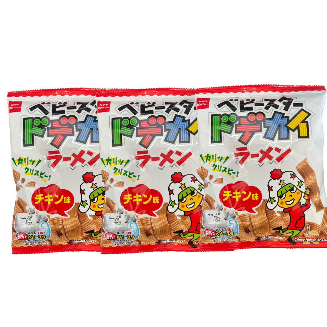 日本童星闊條麵雞肉味-細包 68g X 3 (新舊包裝隨機發貨)