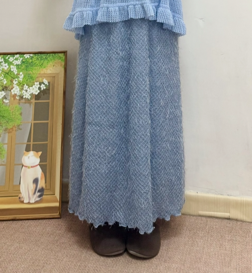 🪽羽毛格紋半身裙