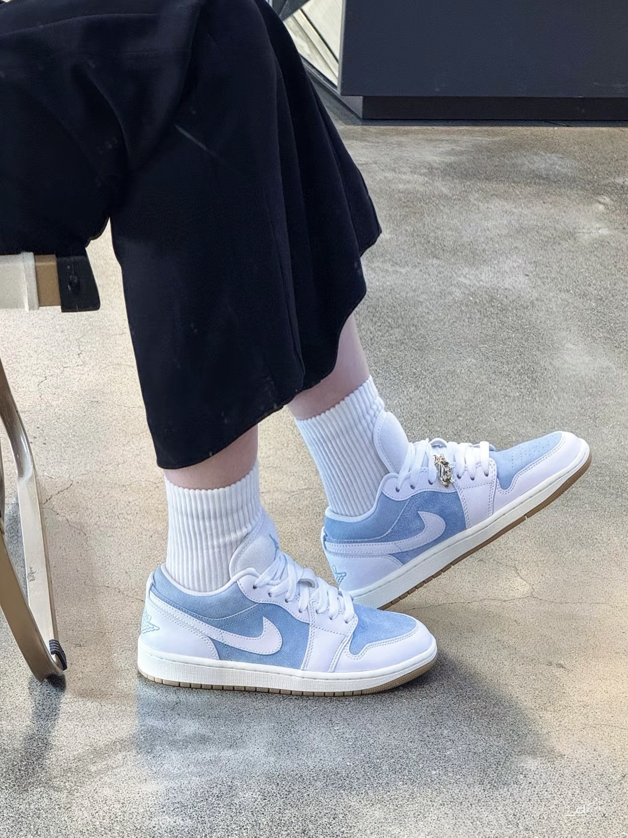 KTQ STORE  ‧ Air Jordan 1 Low Denim Worn Blue 白牛仔 HQ2004-400