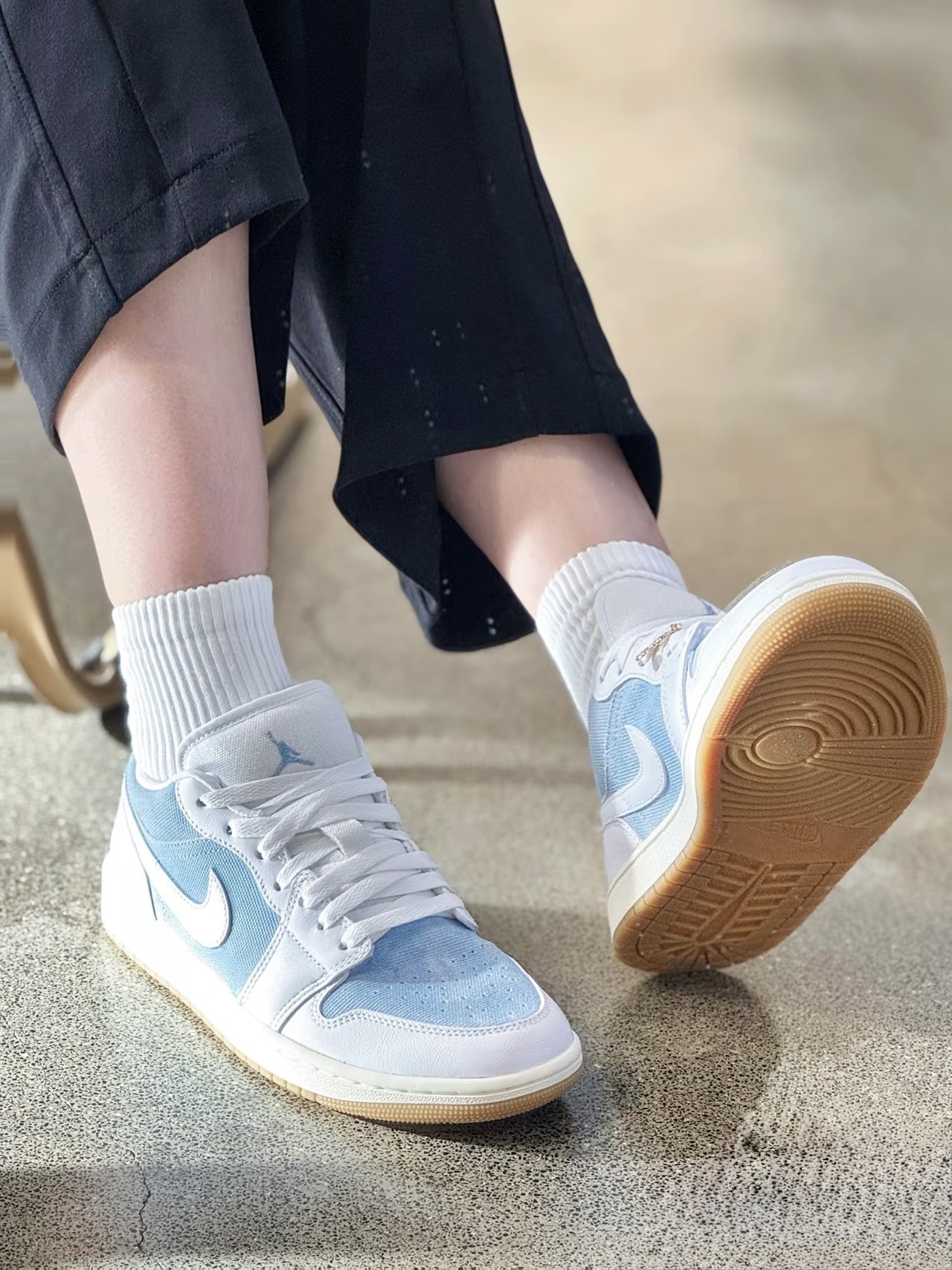 KTQ STORE  ‧ Air Jordan 1 Low Denim Worn Blue 白牛仔 HQ2004-400