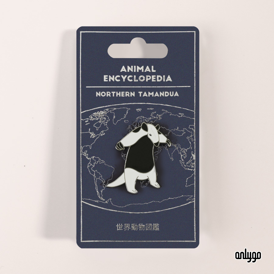 世界動物図鑑バッジ｜フタユビミツアリクイ