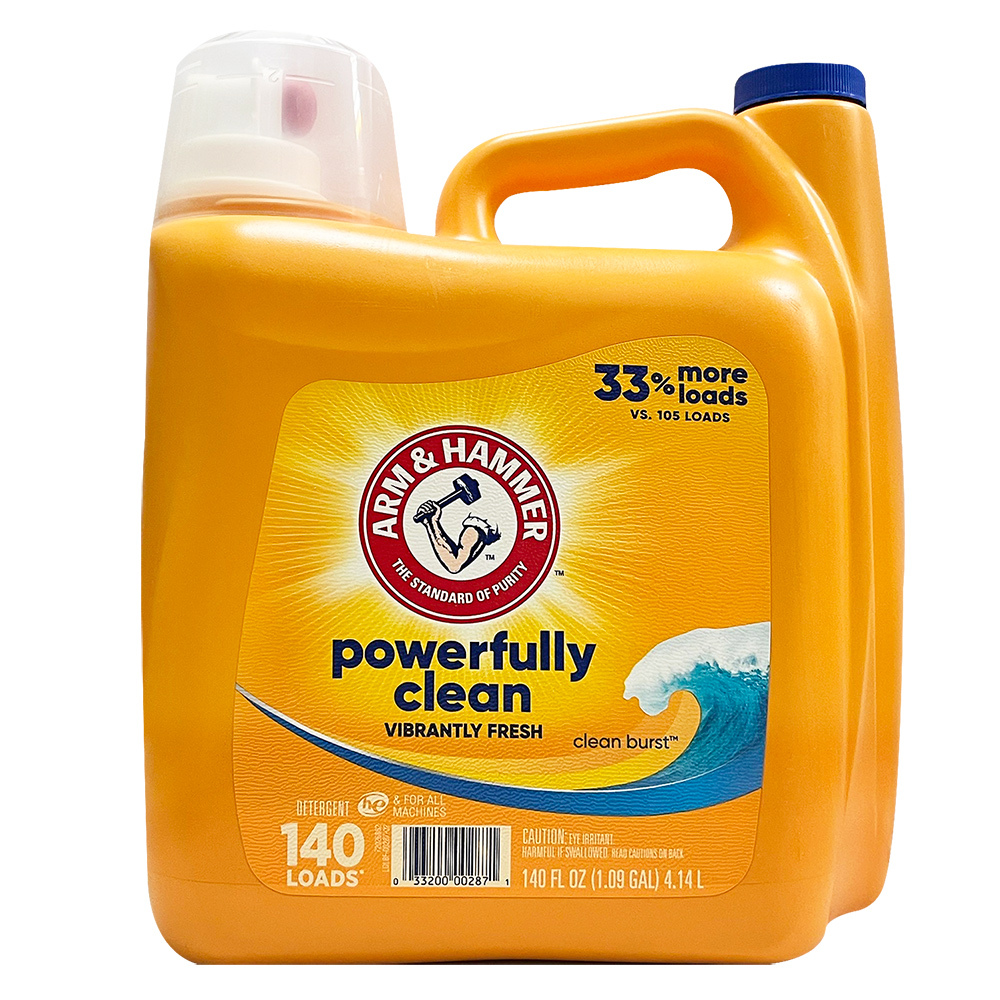 美國原裝進口【Arm&Hammer】強效濃縮洗衣精(添加小蘇打)4.14L/140oz