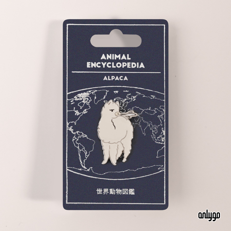 世界動物図鑑バッジ｜アルパカ