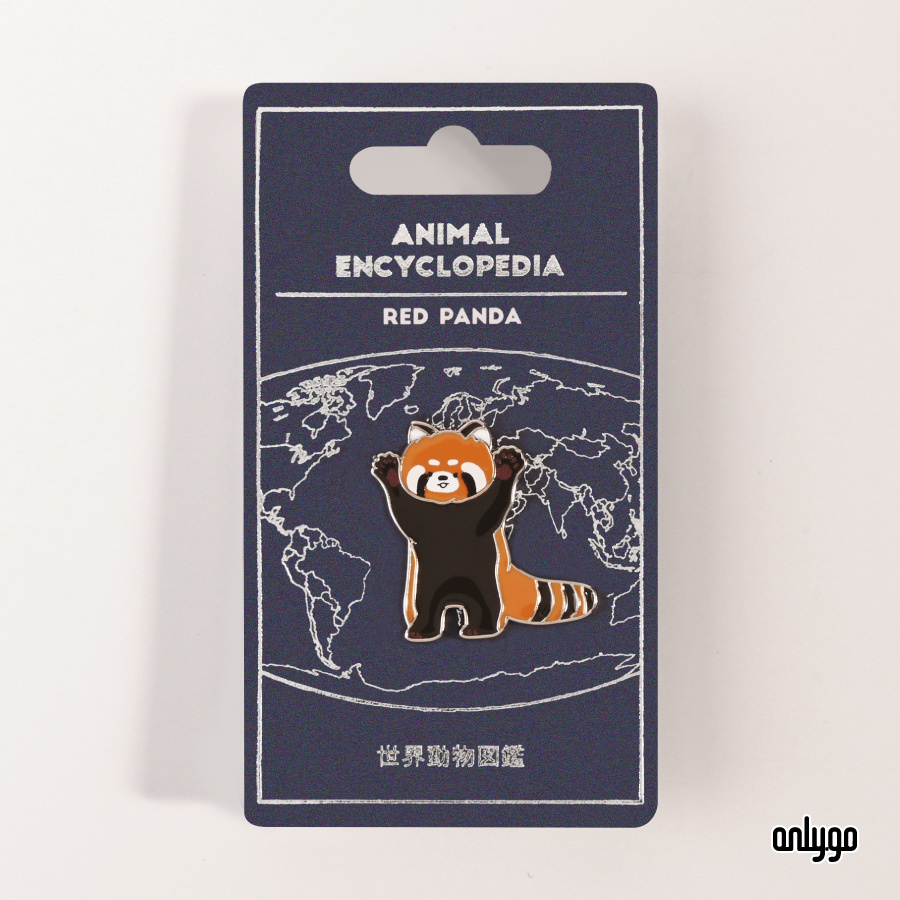 世界動物図鑑バッジ｜レッサーパンダ