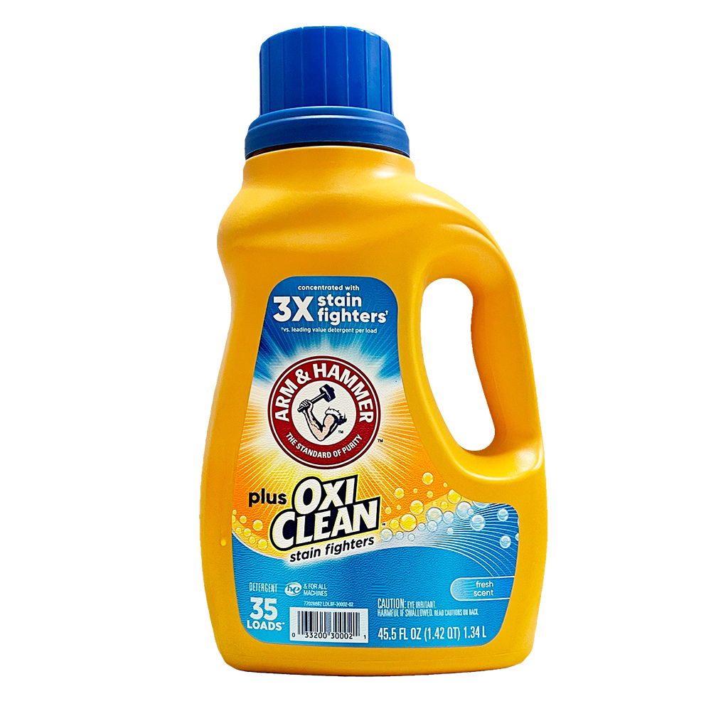 美國原裝進口【Arm&Hammer】強效濃縮洗衣精(添加小蘇打及OXI)1.34L/45.5oz