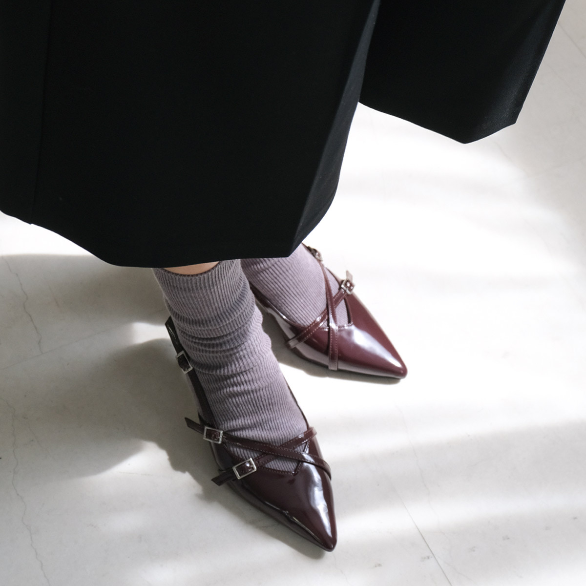 時尚品味 交叉綁帶穆勒涼鞋