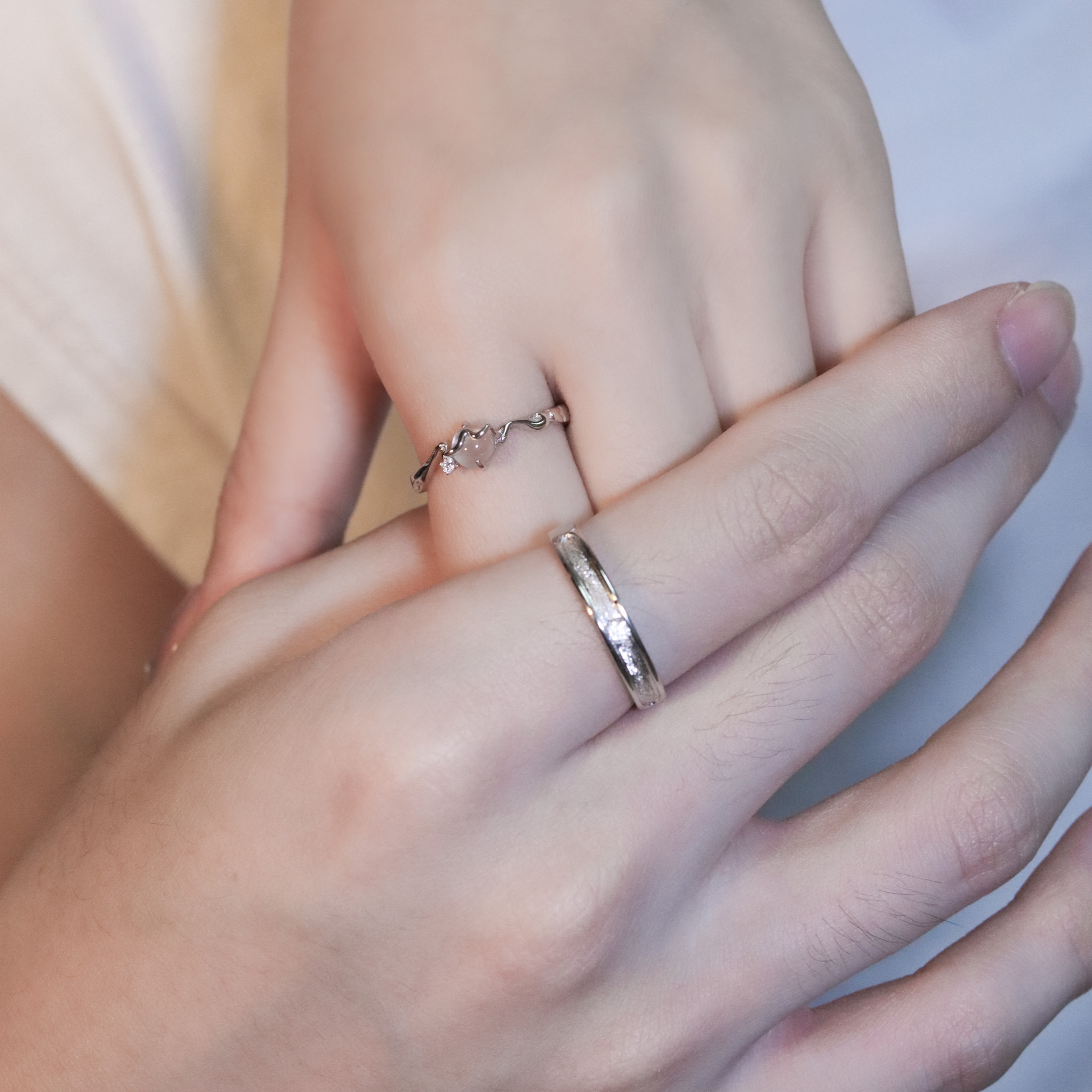 | 925銀・白金・琉璃 | 最初的月光情侶戒指 （男款 /女款）  | RI0873 |