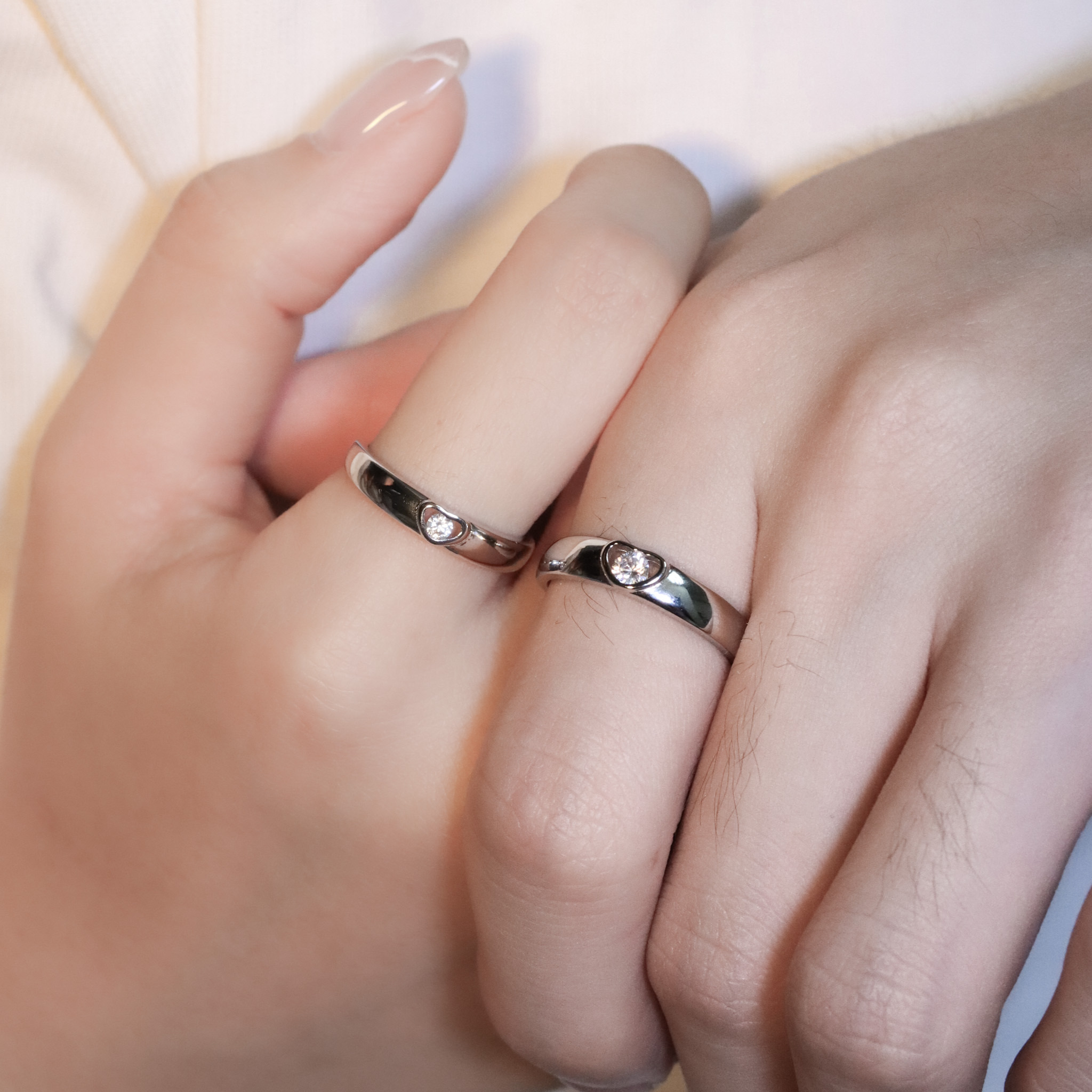 | 925純銀 | 一心愛你情侶戒指 （男款/女款) | RI0886 |