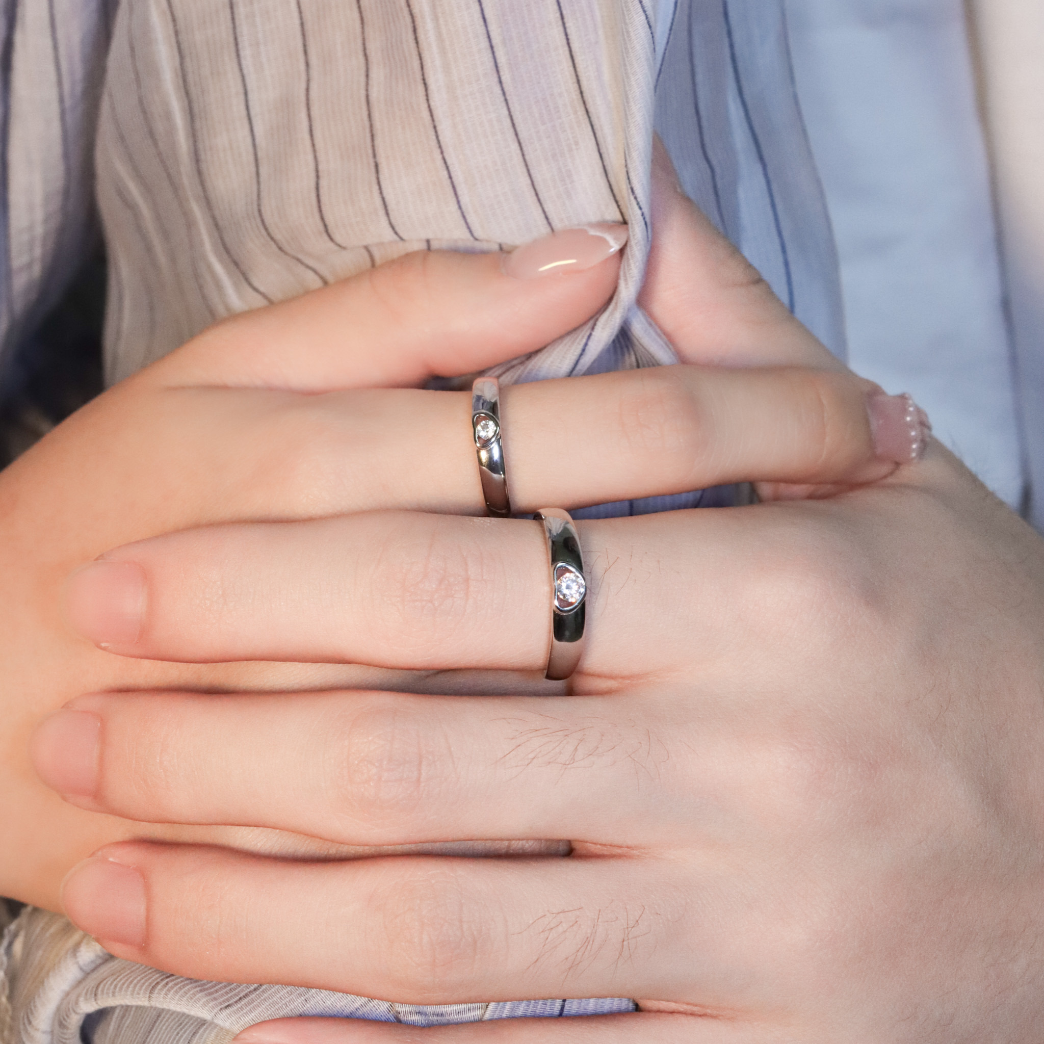 | 925純銀 | 一心愛你情侶戒指 （男款/女款) | RI0886 |