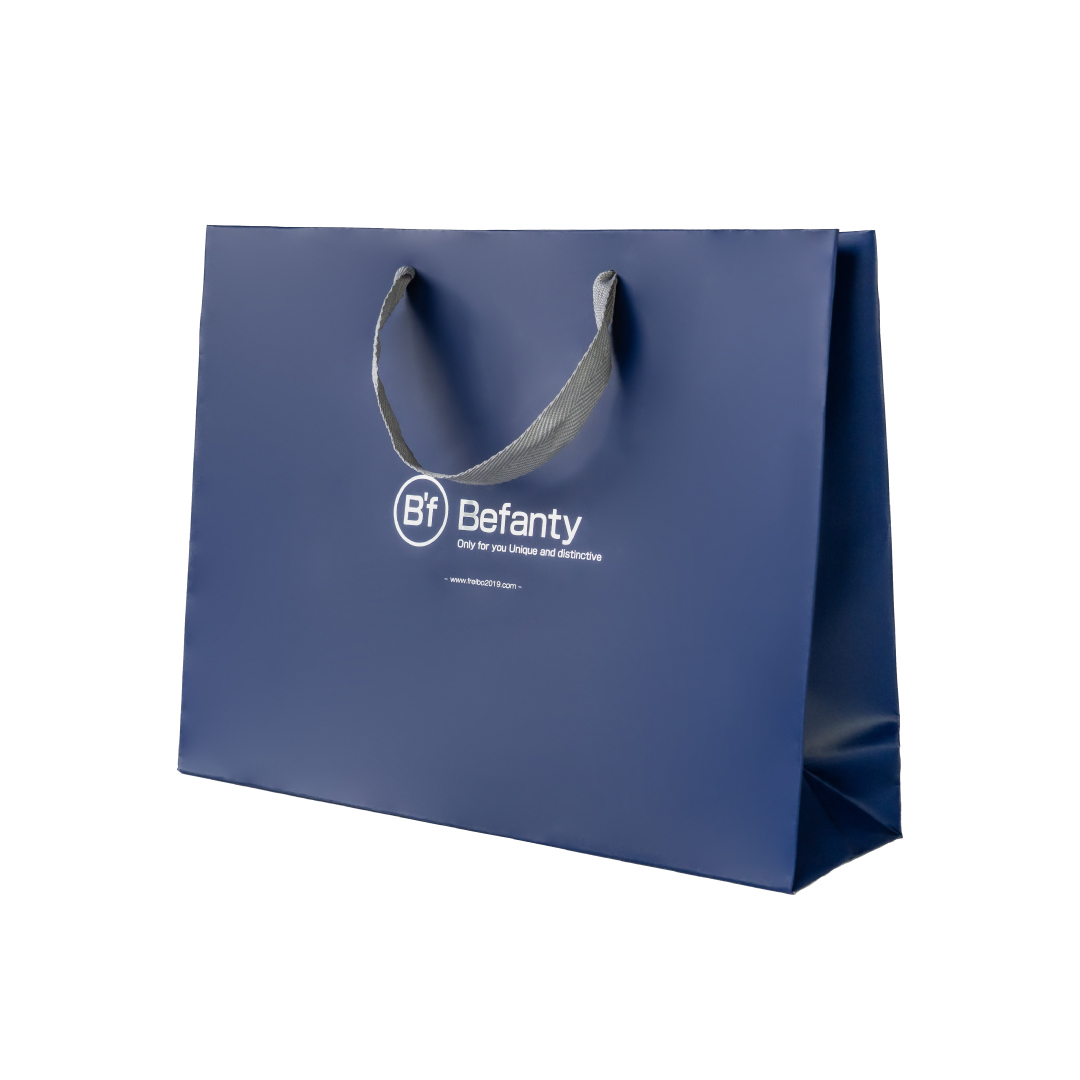 品牌深藍色精裝大紙袋1入