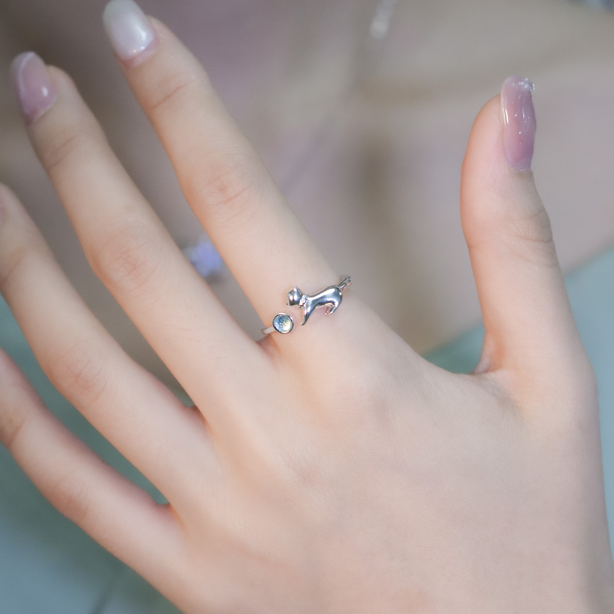 | 925銀・琉璃 |漫藍喵趣戒指 | RI0933 |