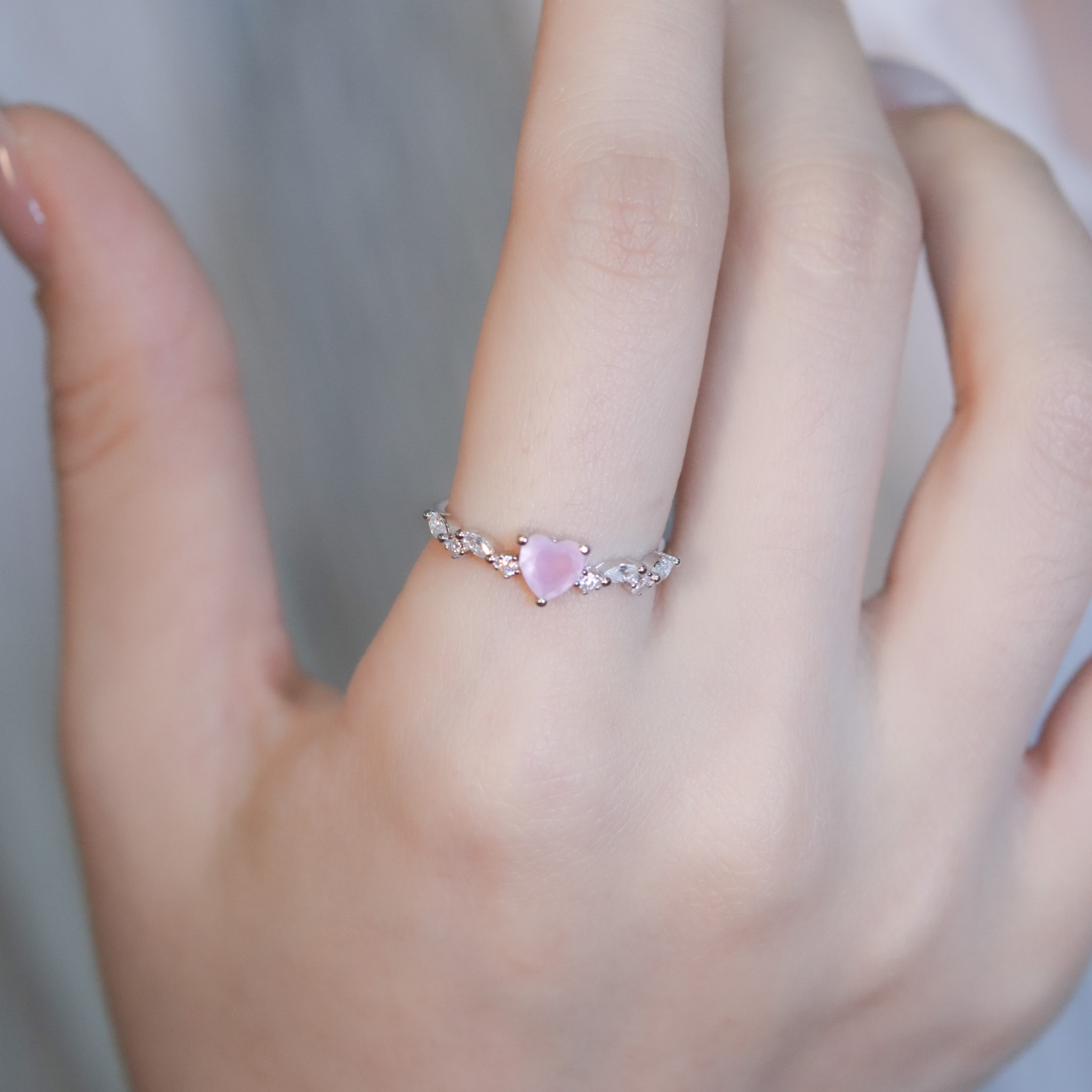 | 925純銀 | 漫粉心意戒指 | RI0940 |