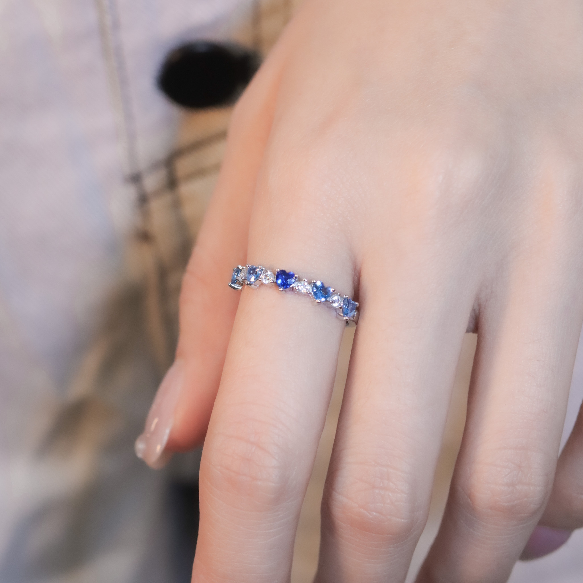 | 925純銀 | 漫藍小愛意戒指 | RI0937 |