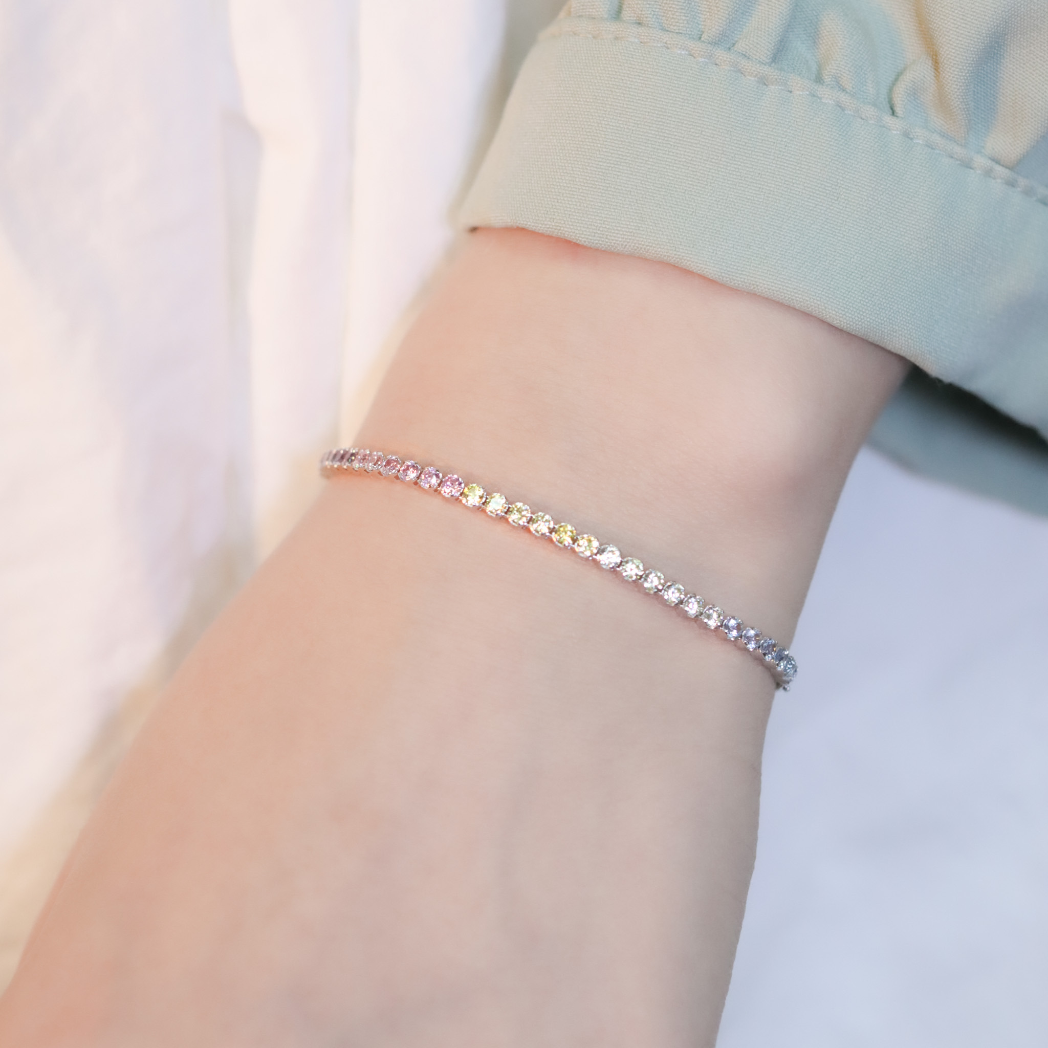 | 925純銀・白金 | 漫彩虹精靈手鏈 | BR1397 |