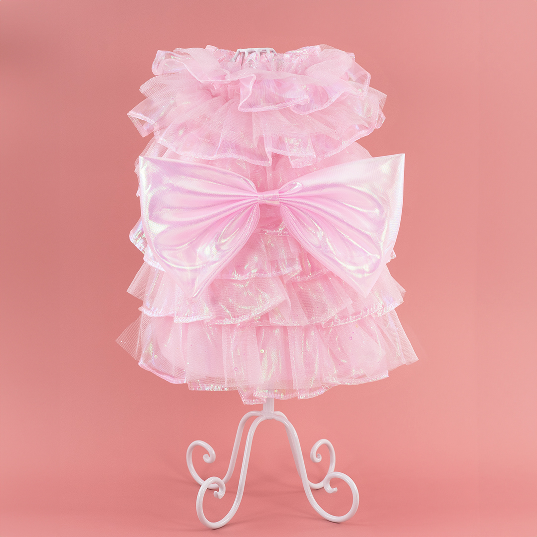 Pink Tiered Wedding Gown