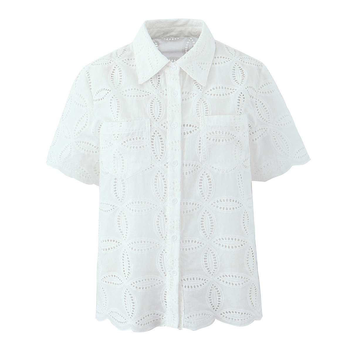 圖騰簍空刺繡短裙套裝(2件組)