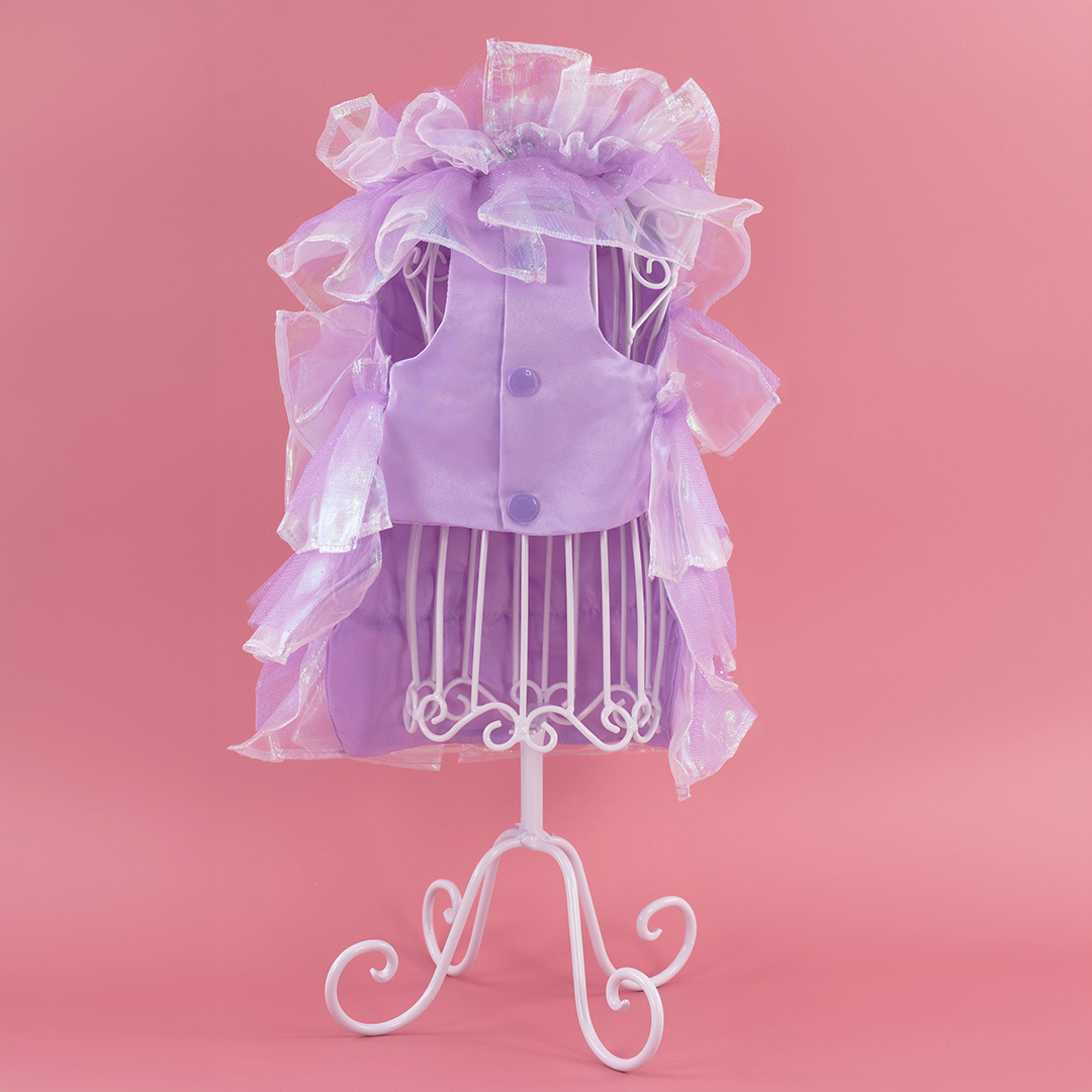 Purple Tiered Wedding Gown