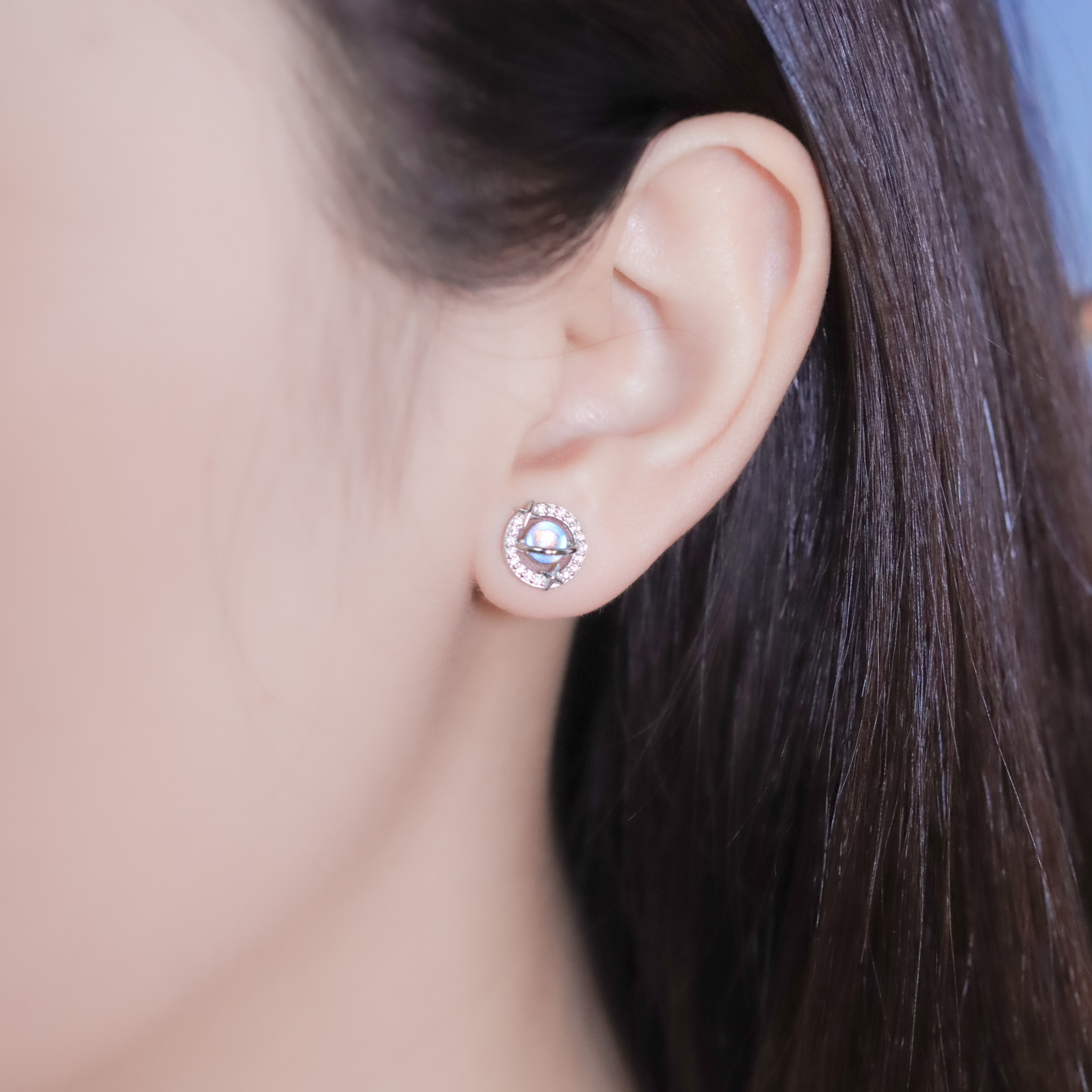 | 925純銀・琉璃 | 漫藍圍繞你耳環 | EA1035 |