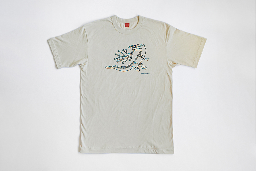 鹿兒島睦週邊 - T恤 鱷魚 米色 M