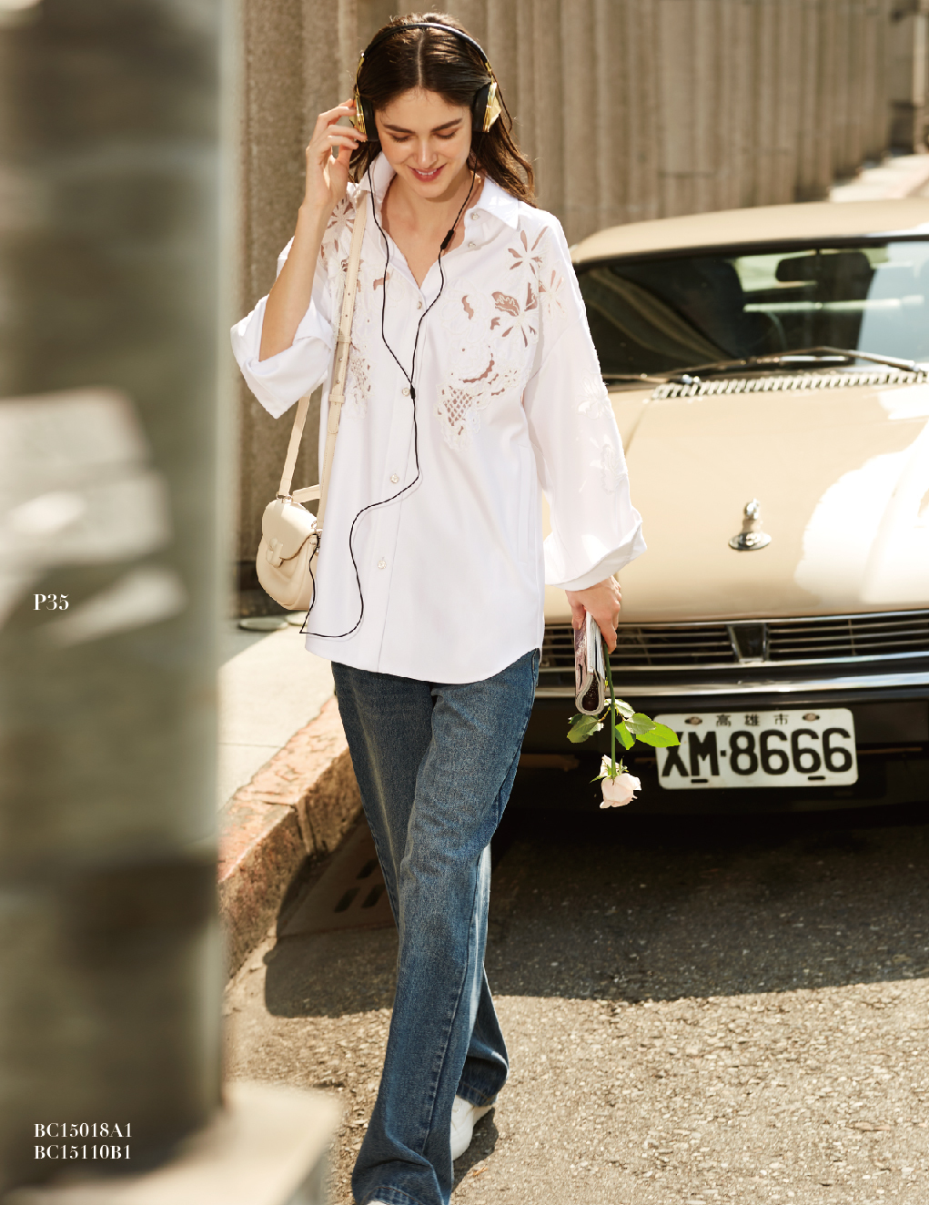 BC15018A1 大孔洞刺繡鑲邊縫珠重工襯衫外套 (高訂款)