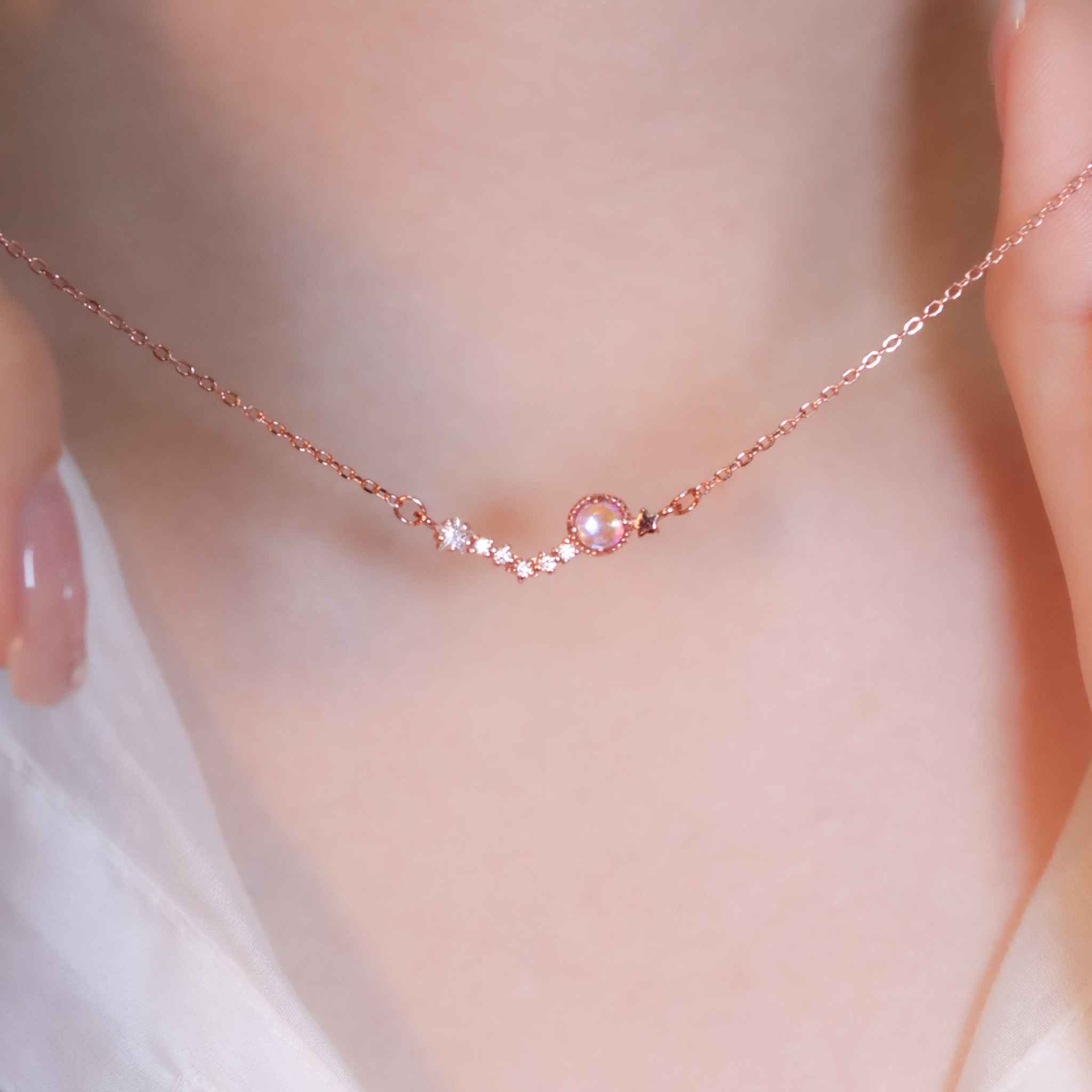 | 925純銀・白金・玫瑰金・琉璃 | 我們的星宿項鍊  (銀/玫瑰金) | NE1484 |