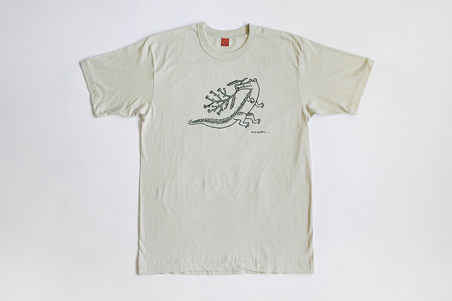 鹿兒島睦週邊 - T恤 鱷魚 米色 L