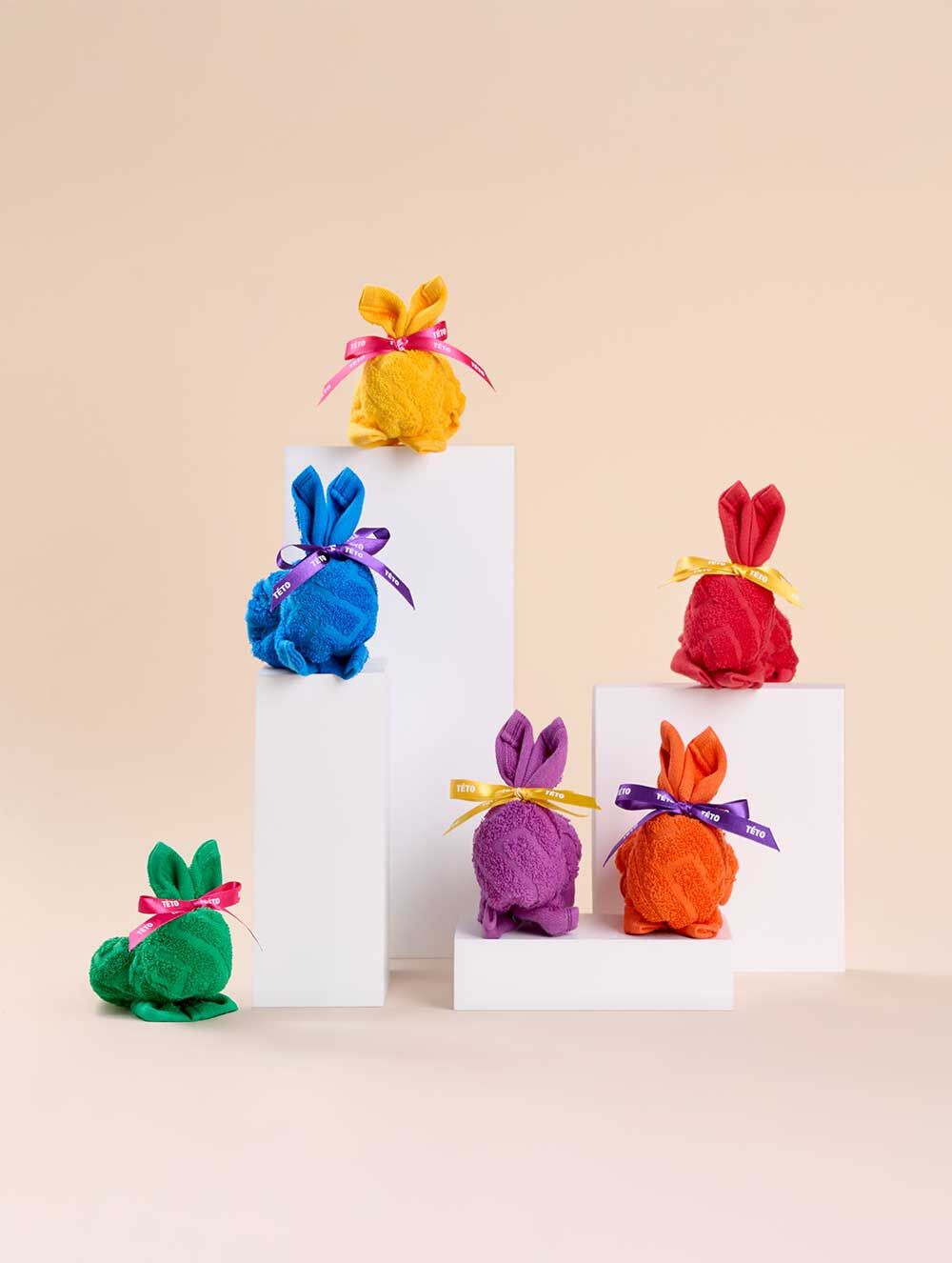 #韓國連線預購 TETO 兔子造型 手巾禮盒 六入