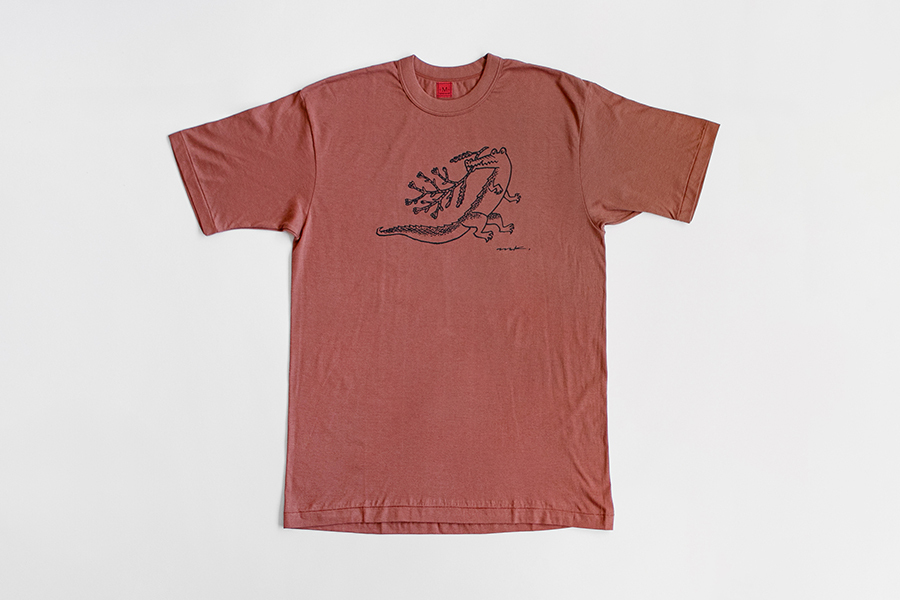鹿兒島睦週邊 - T恤 鱷魚 棕色 M