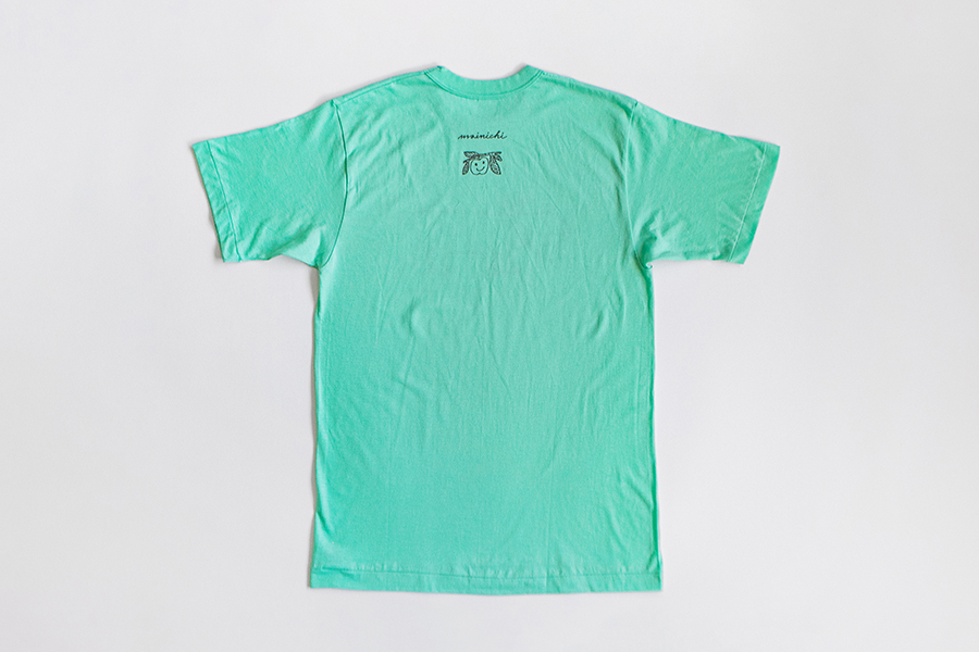 鹿兒島睦週邊 - T恤 狗狗 淺綠色 S