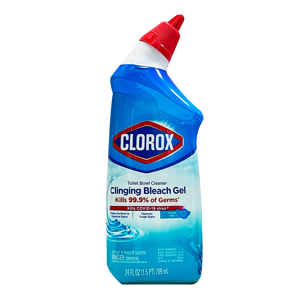 美國原裝進口【CLOROX】馬桶潔廁凝膠(海洋香味)709ml/24oz