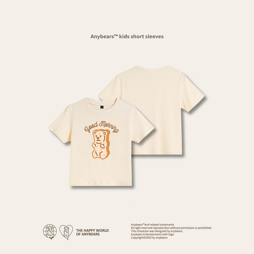 ANYBEARS® Kids collection Toast Bear 吐司熊 兒童短T