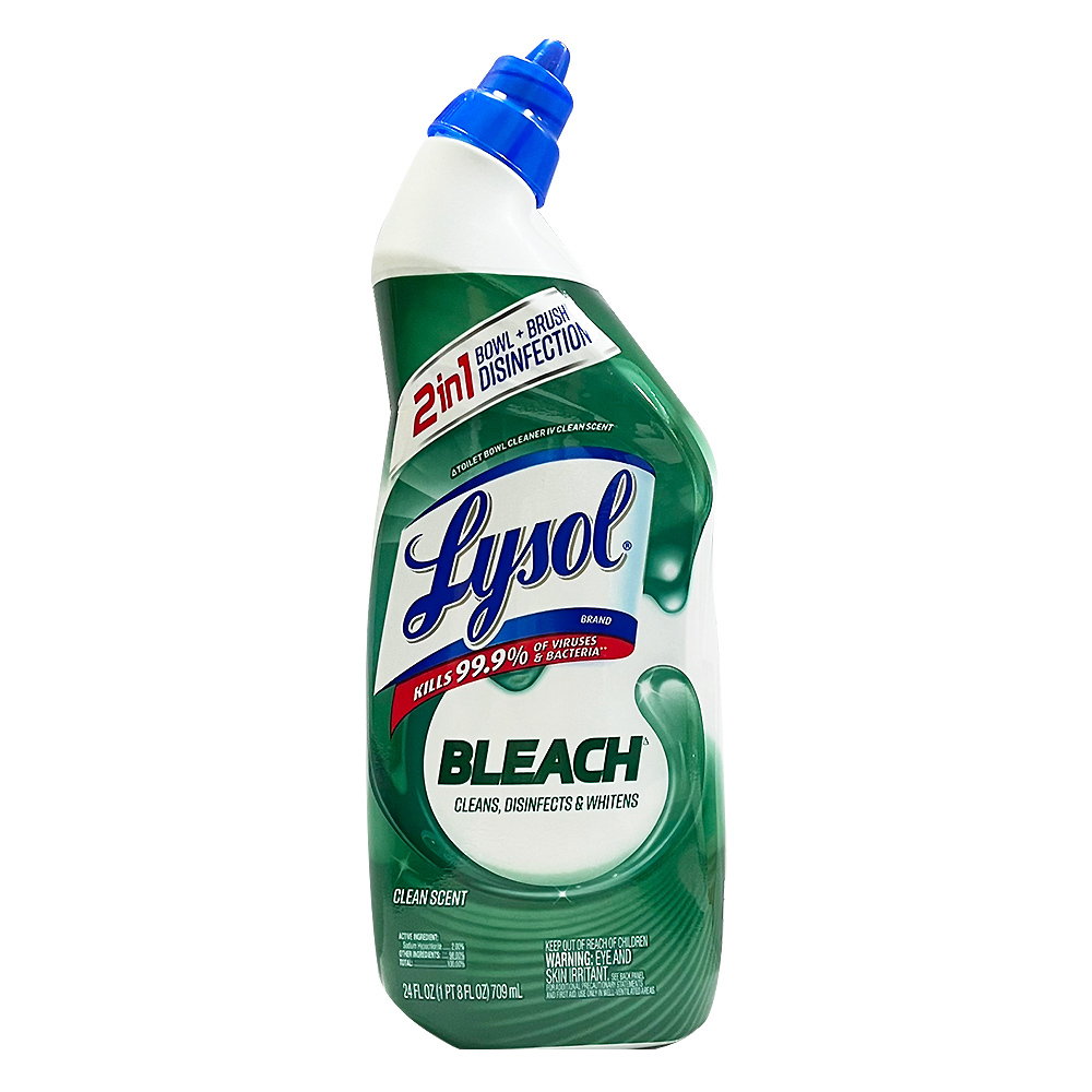 美國原裝進口【Lysol】馬桶清潔劑(含漂白)709ml/24oz