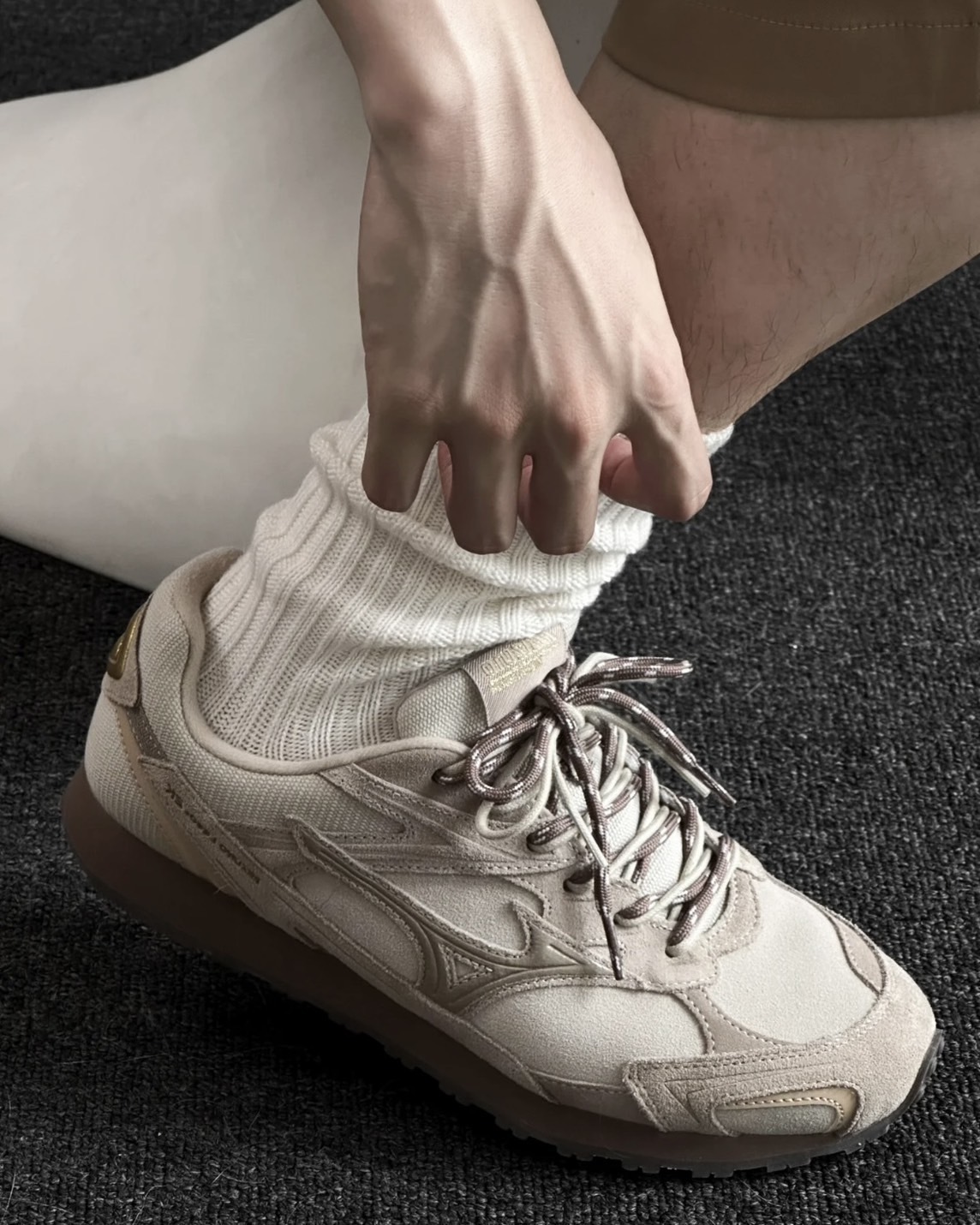 <好miu系> MIZUNO LG 60S 2K 美津濃 復古 麂皮 雙鞋帶 燕麥