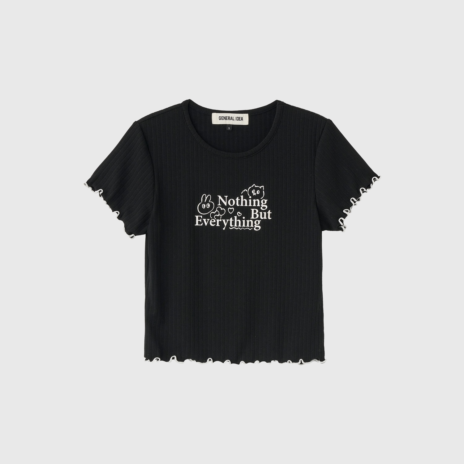 [GENERAL IDEA] EYELET LETTERING SHORT SLEEVE T-SHIRT