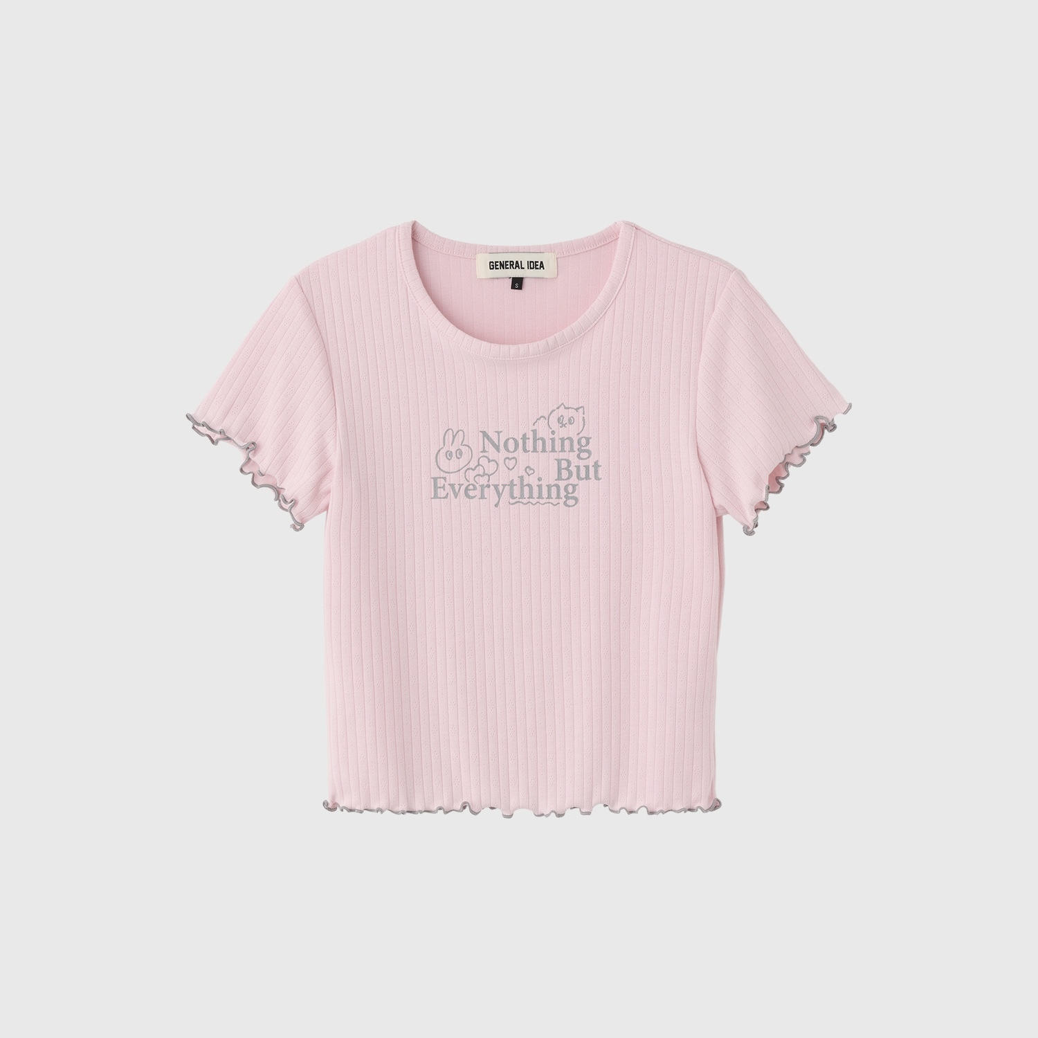 [GENERAL IDEA] EYELET LETTERING SHORT SLEEVE T-SHIRT