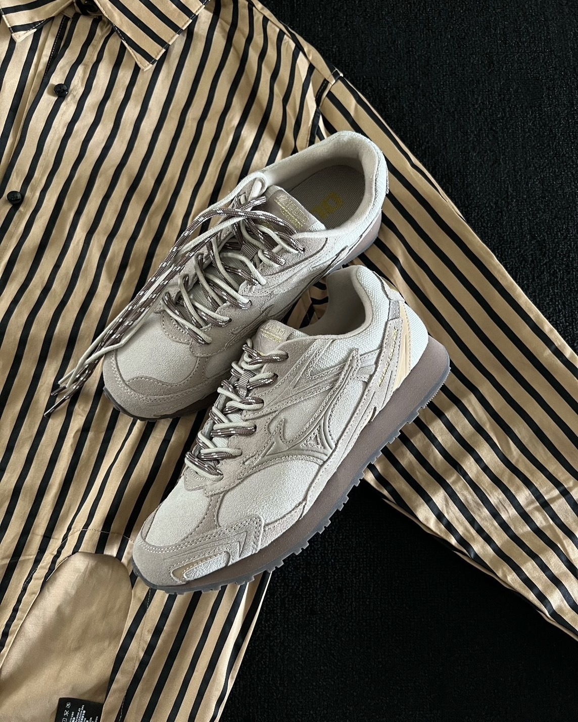 <好miu系> MIZUNO LG 60S 2K 美津濃 復古 麂皮 雙鞋帶 燕麥