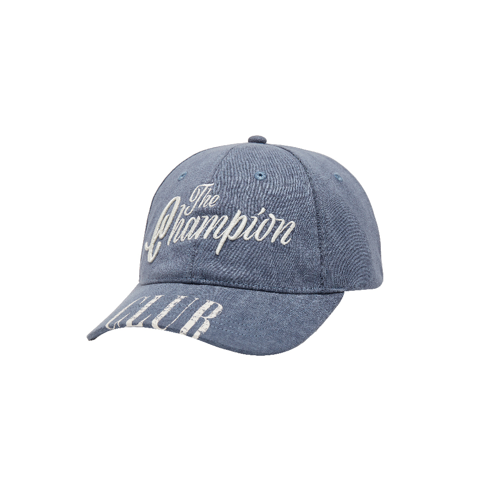 中性 - RETRO CAMPUS 刺繡CLUB印花棒球帽 -藍色 （U5CACCU26M4）