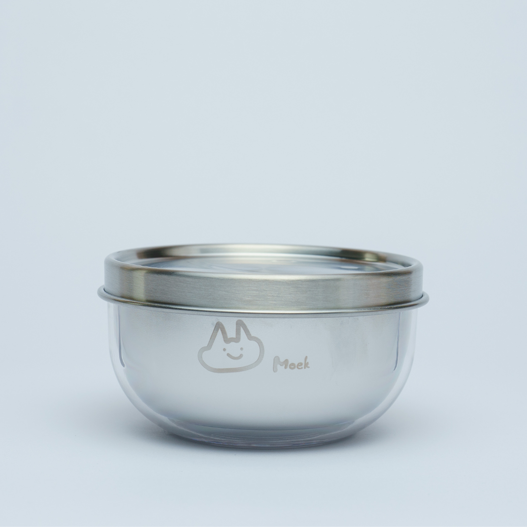 微笑煎餅不鏽鋼點心碗蓋∣幼兒園專用