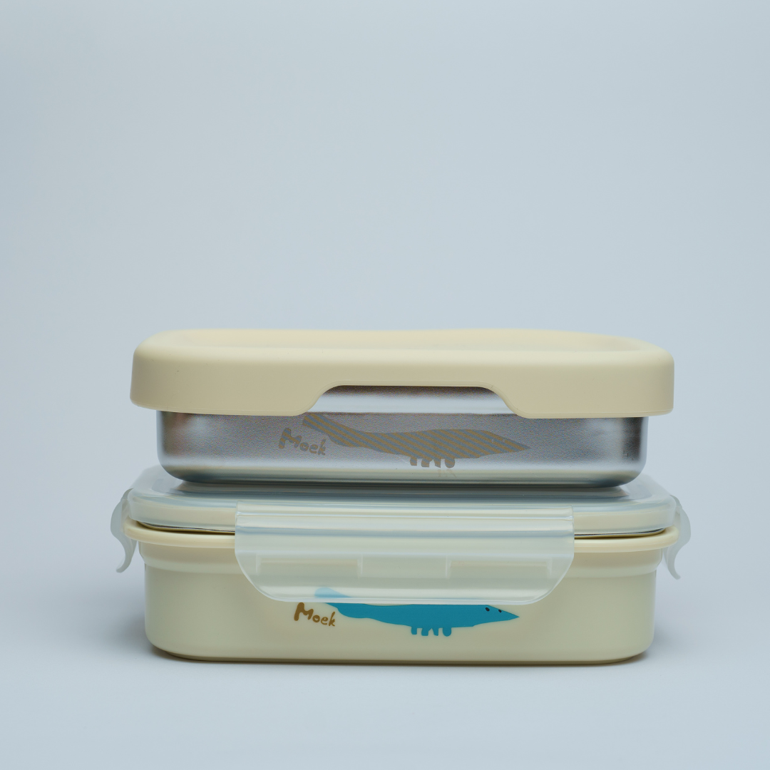 雙層抗菌可微波不鏽鋼餐盒四件組∣Moek X Jesper
