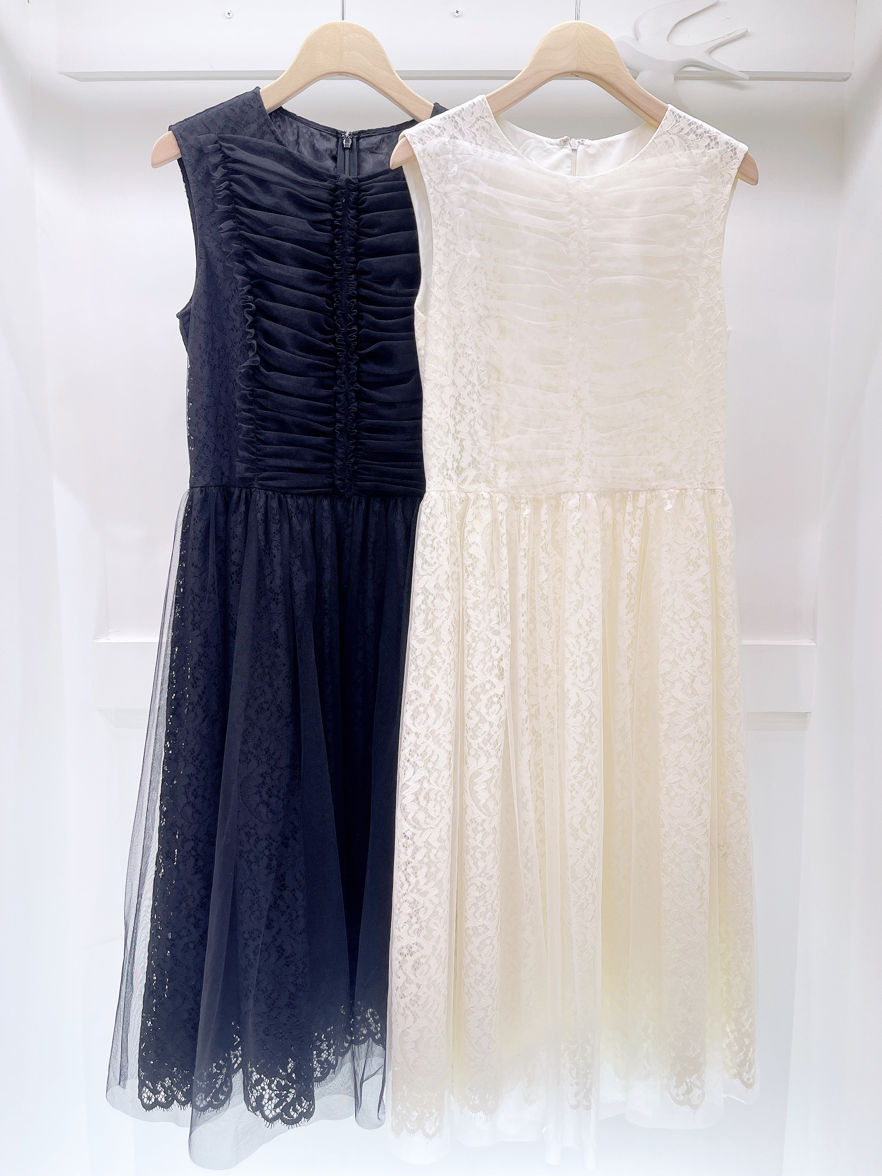 Lace烏干紗無袖禮服