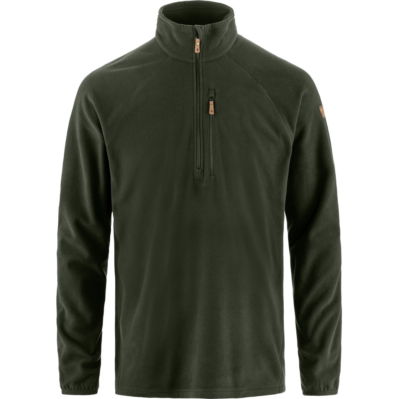 Fjallraven 瑞典北極狐 Ovik Lite Fleece Half Zip M 男款 半門襟夾克 刷毛外套 中層刷毛衣 FR 12600243-662 深森綠 [HappyOutdoor]