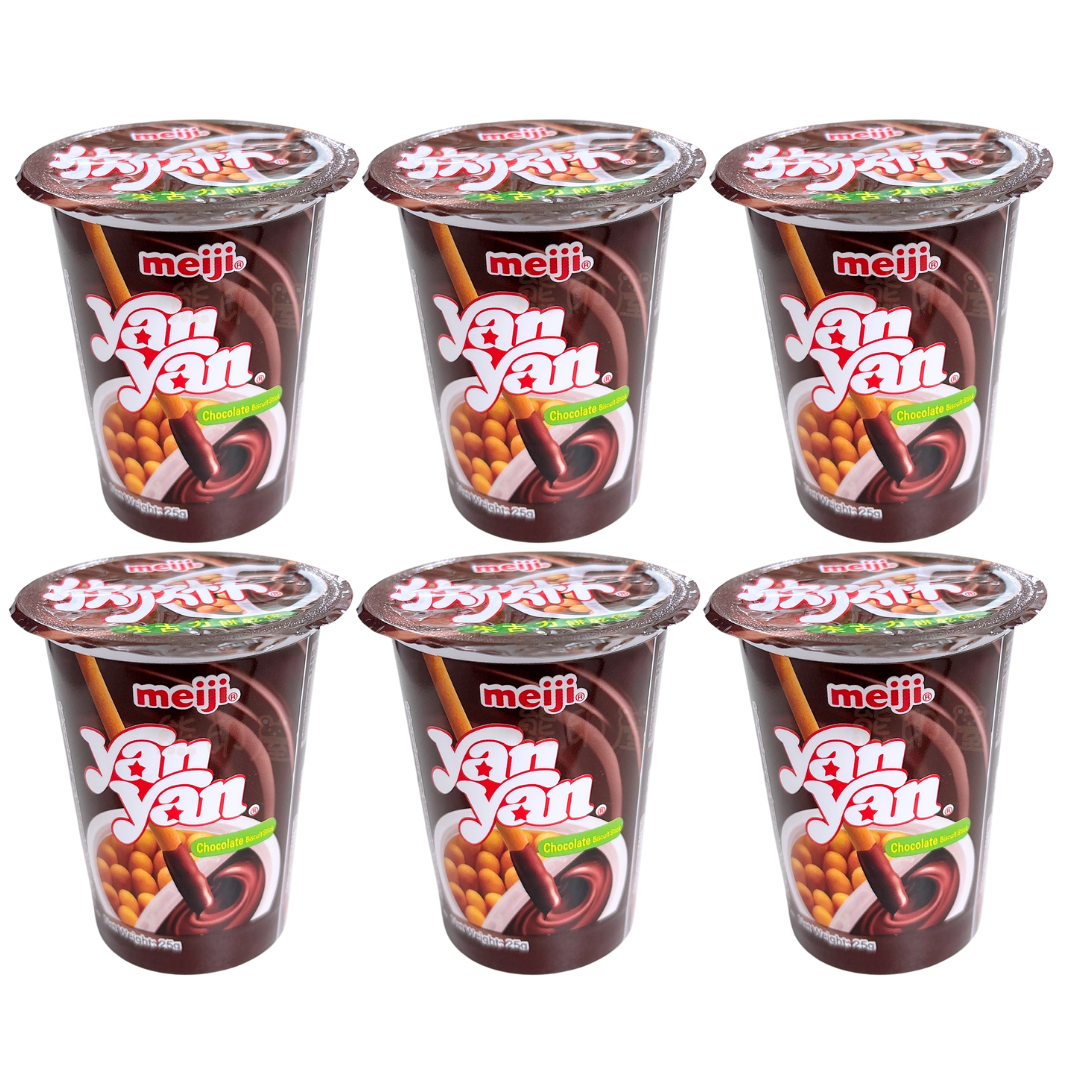 明治欣欣朱古力餅乾條 25G X6 小杯裝