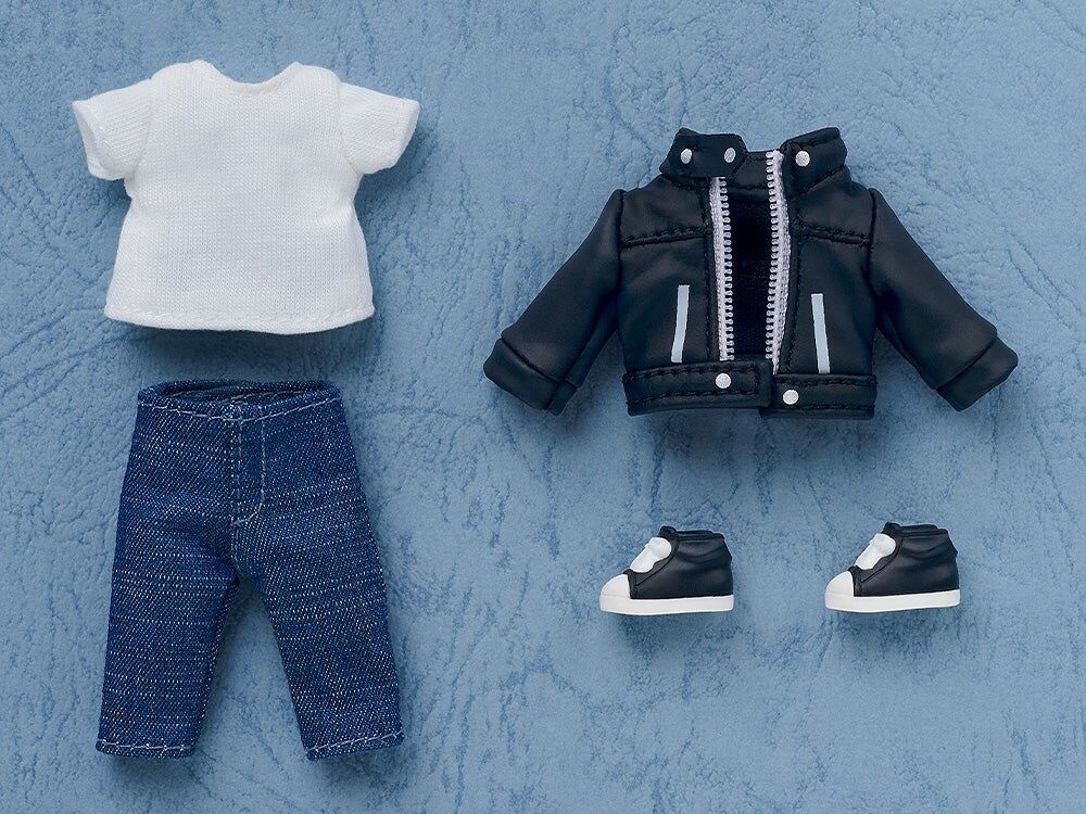 黏土娃 服裝套組 皮衣夾克（黑色）/皮衣夾克（象牙色）Nendoroid Doll Outfit Set: Leather Jacket (Black/Ivory)